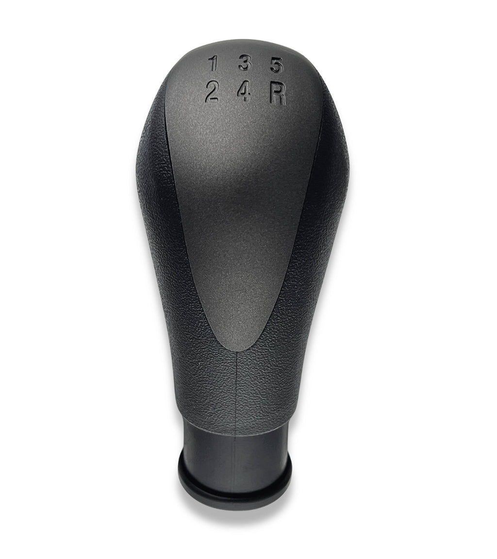 Pomello Leva Cambio 5 Marce Compatibile con Lancia Ypsilon (843) 2006–2011, Placca Grigio Satinato, OEM Compatibile 735443345, per Versione Diesel