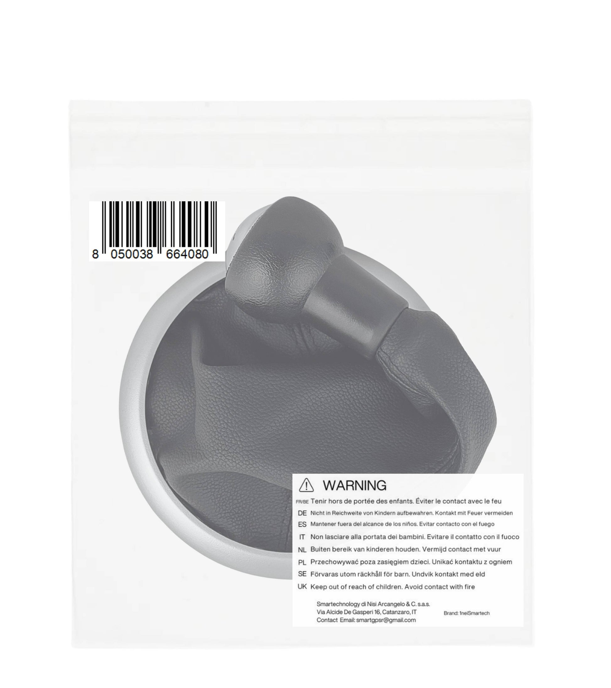 Kit Pomello Cambio 5 Marce, Cuffia Nera, Cornice Esterna Argento, Ghiera di Ritenzione Compatibile con Citroen C3 2003-2009 e Adattatore Leva Cambio