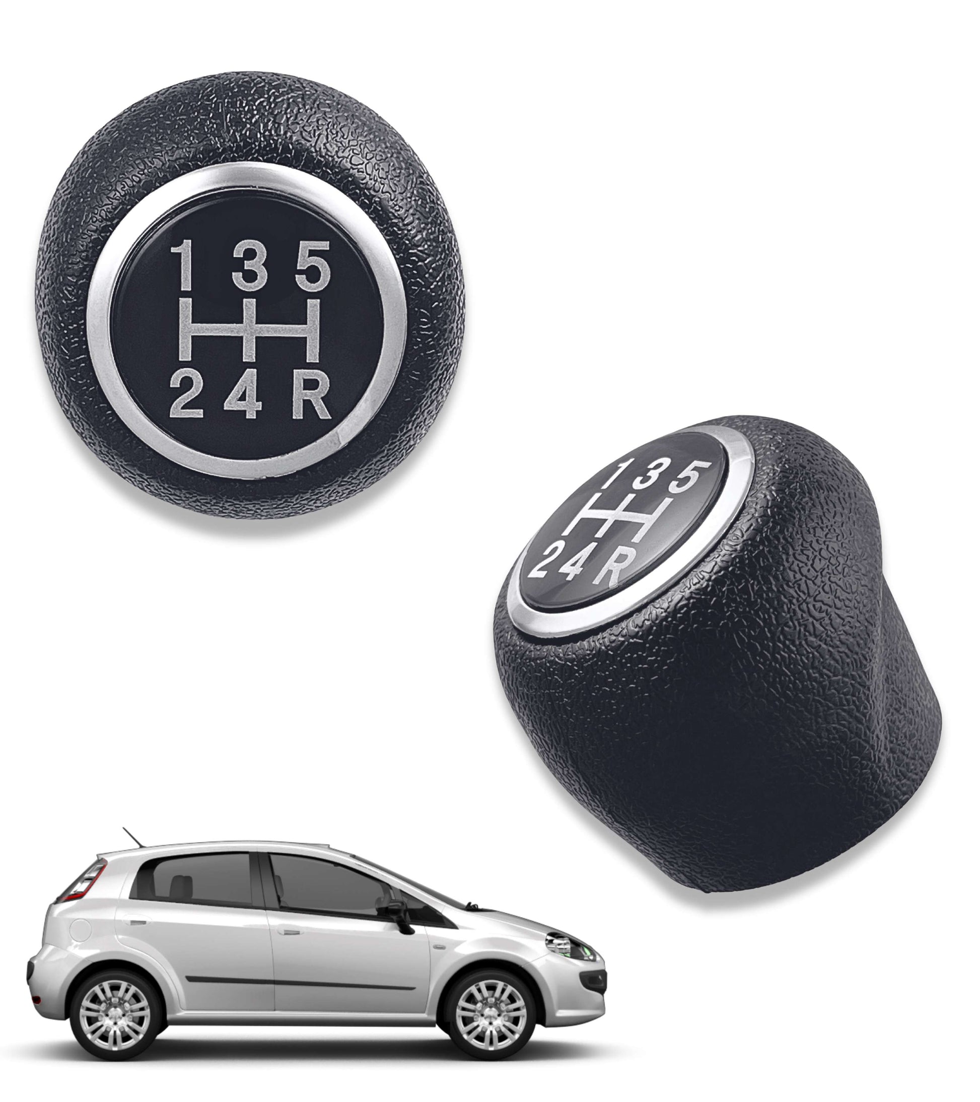Pomello Leva Cambio 5 Marce Compatibile con Fiat Grande Punto 2005–2013, Codici OEM 55344881 55349796, Foro Filettato con Struttura Interna in Metallo