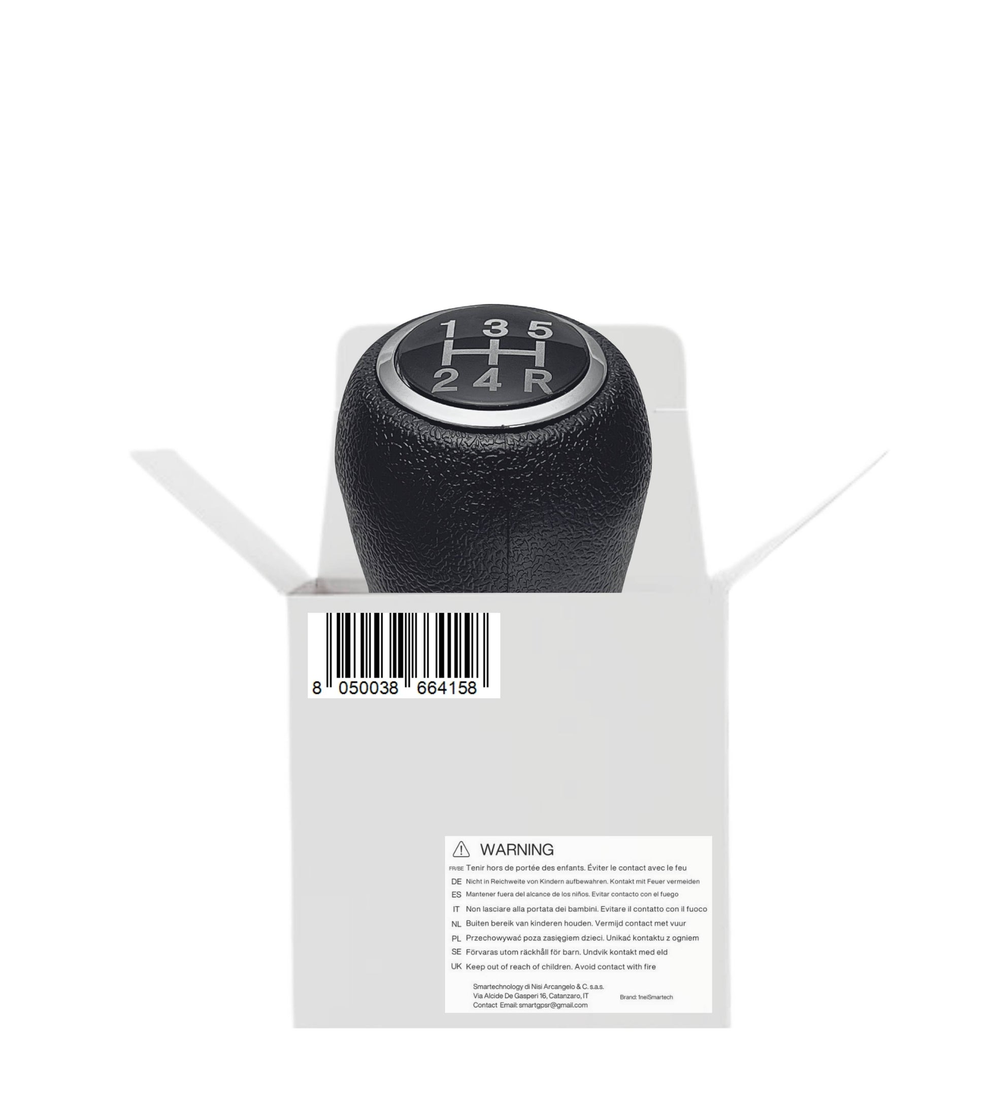 Pomello Leva Cambio 5 Marce Compatibile con Fiat Grande Punto 2005–2013, Codici OEM 55344881 55349796, Foro Filettato con Struttura Interna in Metallo