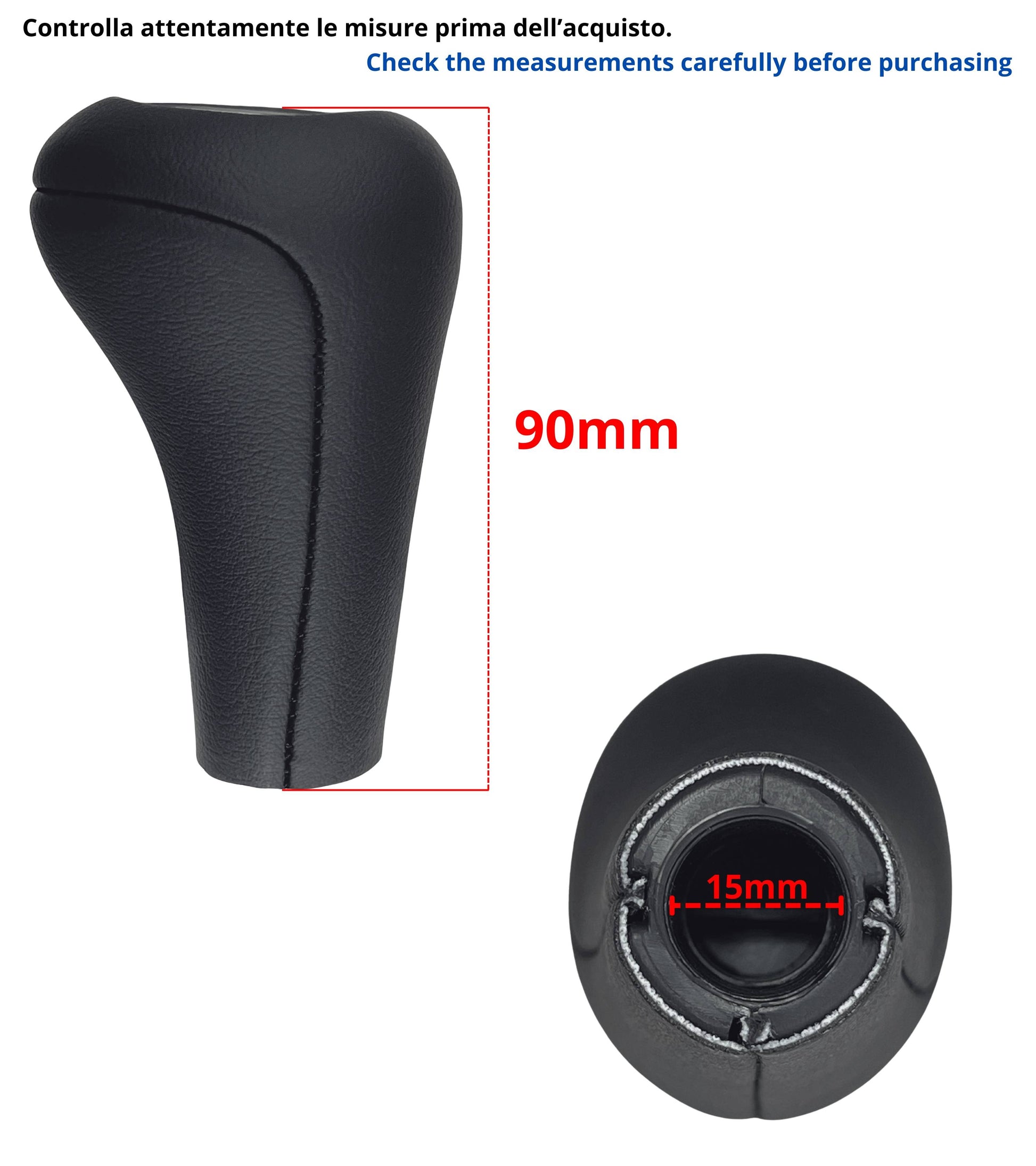 Pomello Leva Cambio 5 Marce Compatibile con BMW Serie 3 E30 E36 E46, Serie 5 E34 E39, Serie 7 E32 E38, X5 EB3, Z3, Z4 E85 OEM 25111434717 25117500299