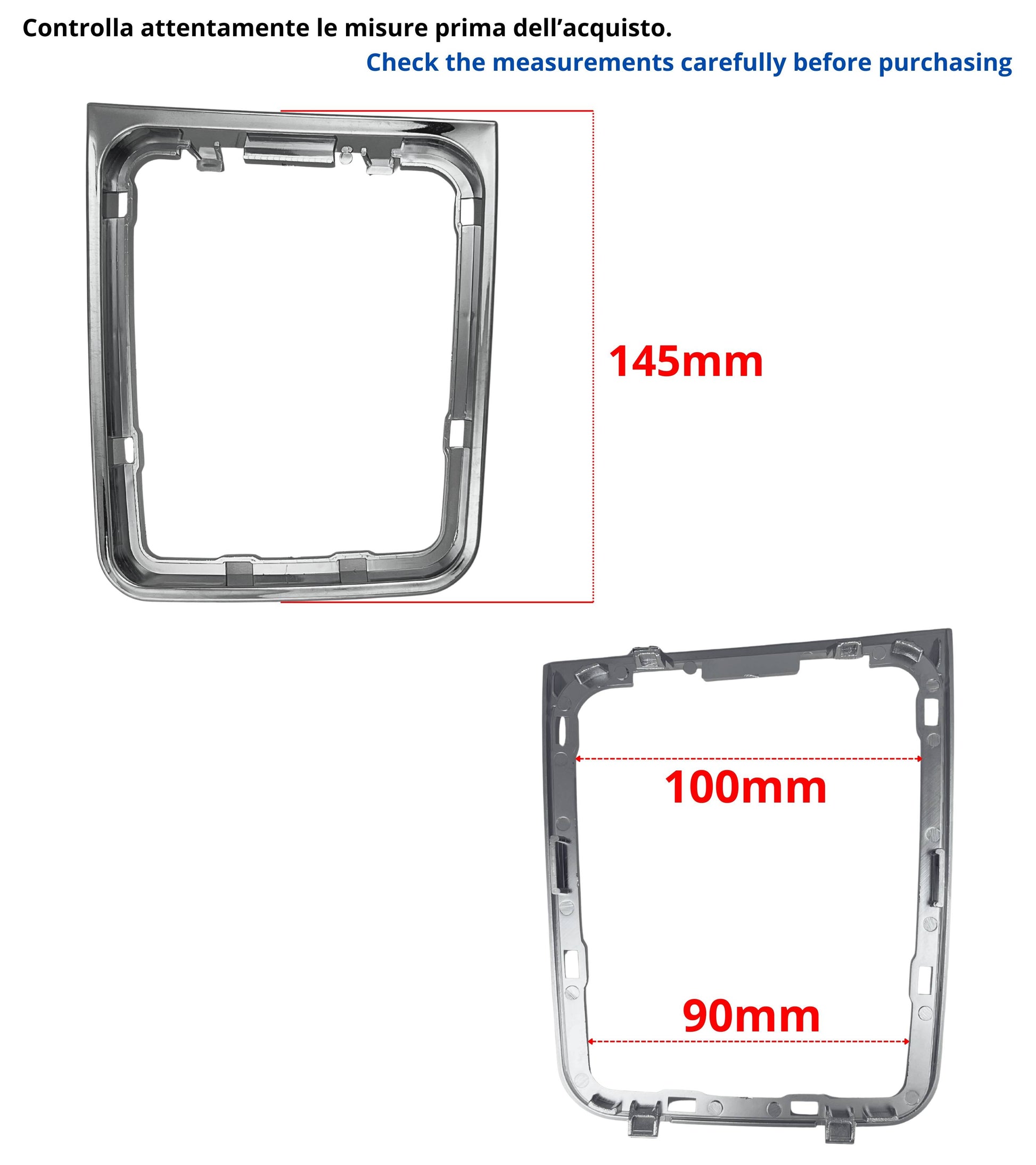 Cornice Esterna Argento per Cuffia Leva Cambio Compatibile con Volkswagen Golf 7 GTI GTD MK7 2012–2017, Cambio Manuale 5 e 6 Marce, OEM 5G1711113