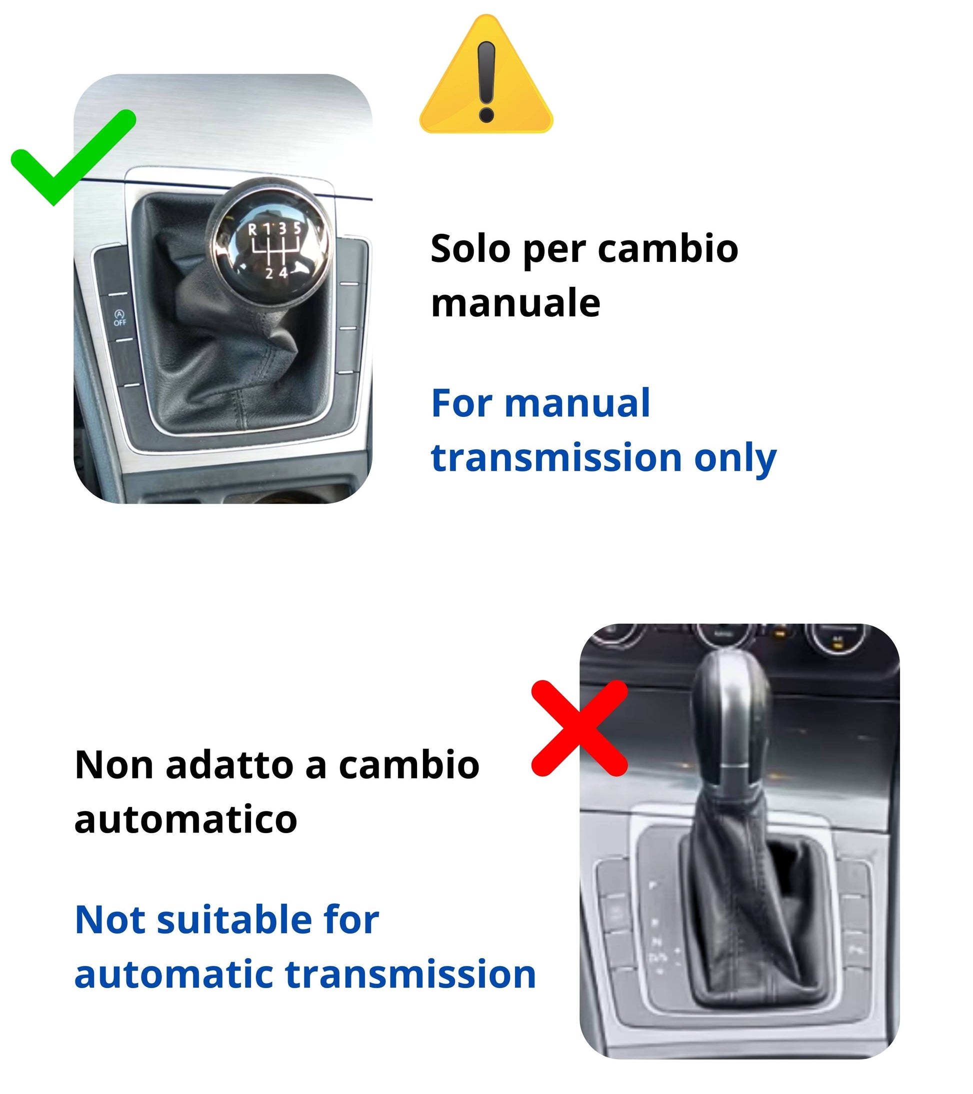 Kit Pomello 5 Marce e Cuffia Leva Cambio Manuale con Cornice Argento Compatibile con Volkswagen Golf 7 GTI GTD MK7 2012–2017, OEM 5G1711113