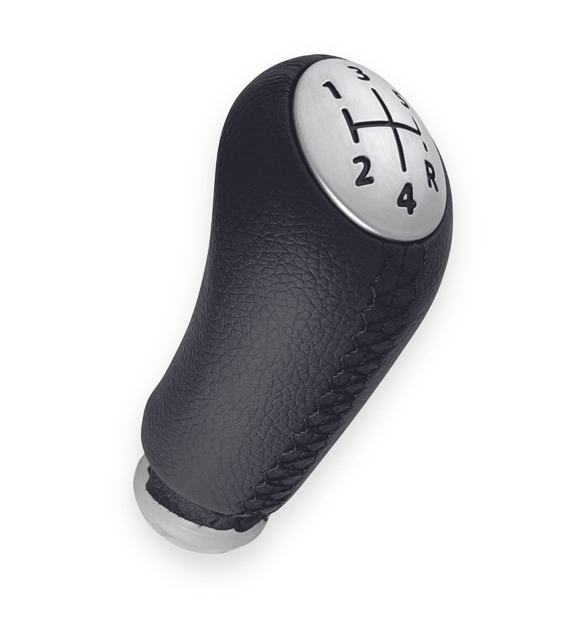 Pomello 5 marce per Leva Cambio Compatibile con Renault Megane e Compatible con Dacia Sandero e Altri Modelli Auto, Nero, Placca Marce Satinata