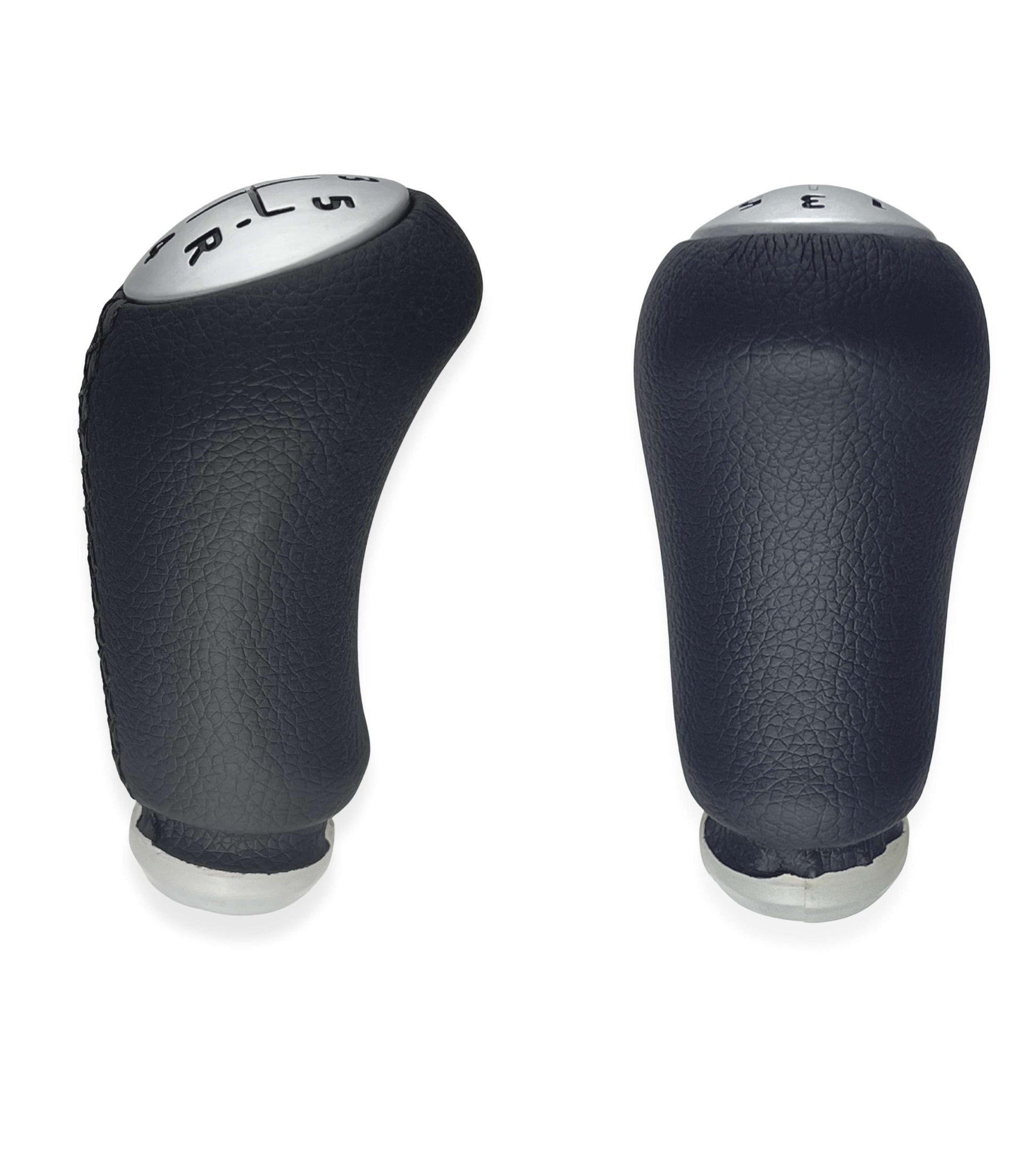 Pomello 5 marce per Leva Cambio Compatibile con Renault Megane e Compatible con Dacia Sandero e Altri Modelli Auto, Nero, Placca Marce Satinata