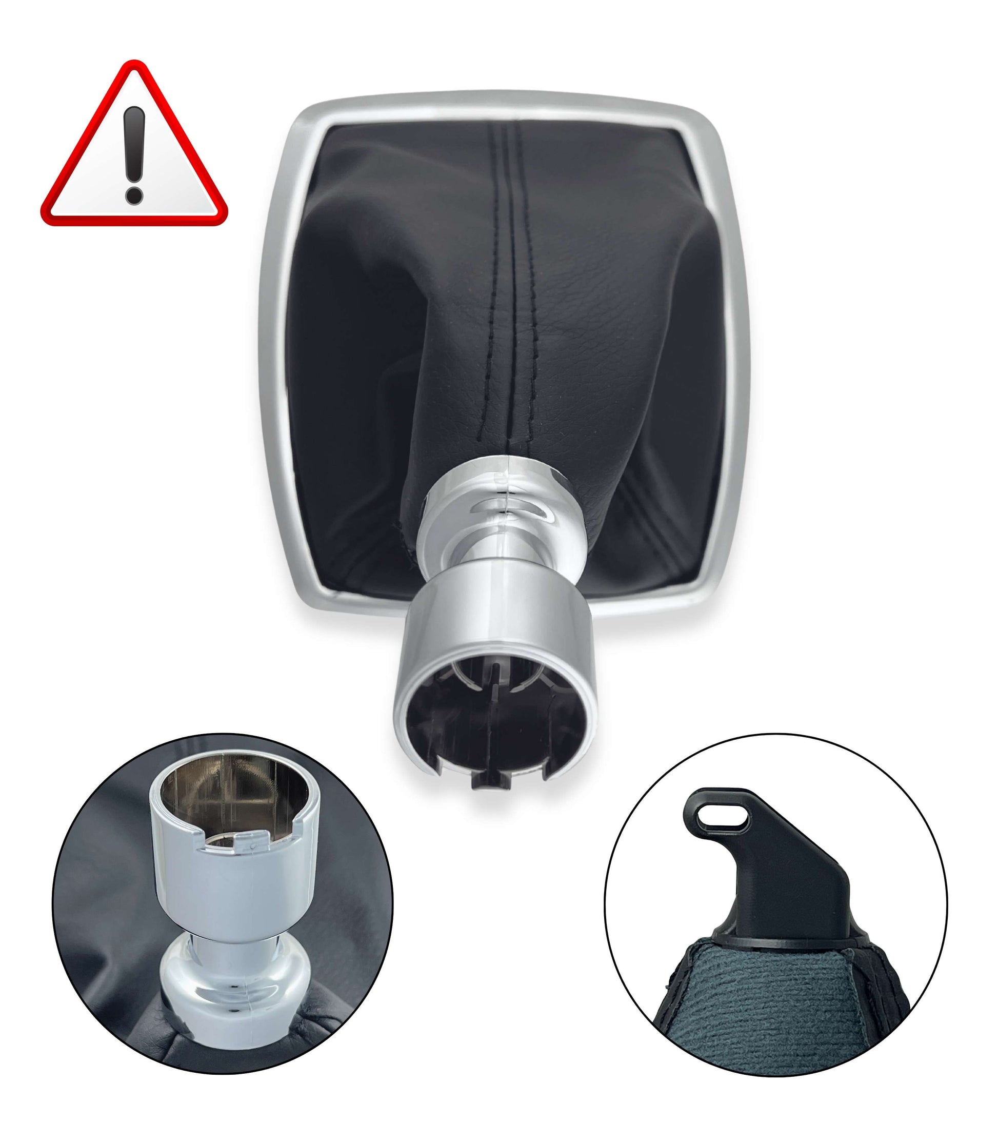 Cuffia Leva Cambio Nera Compatibile con Ford C-MAX I 2007–2010, Compatibile con Ford Kuga 2008–2012, OEM 1639784 8V4R7P002KB, con Clip di Montaggio