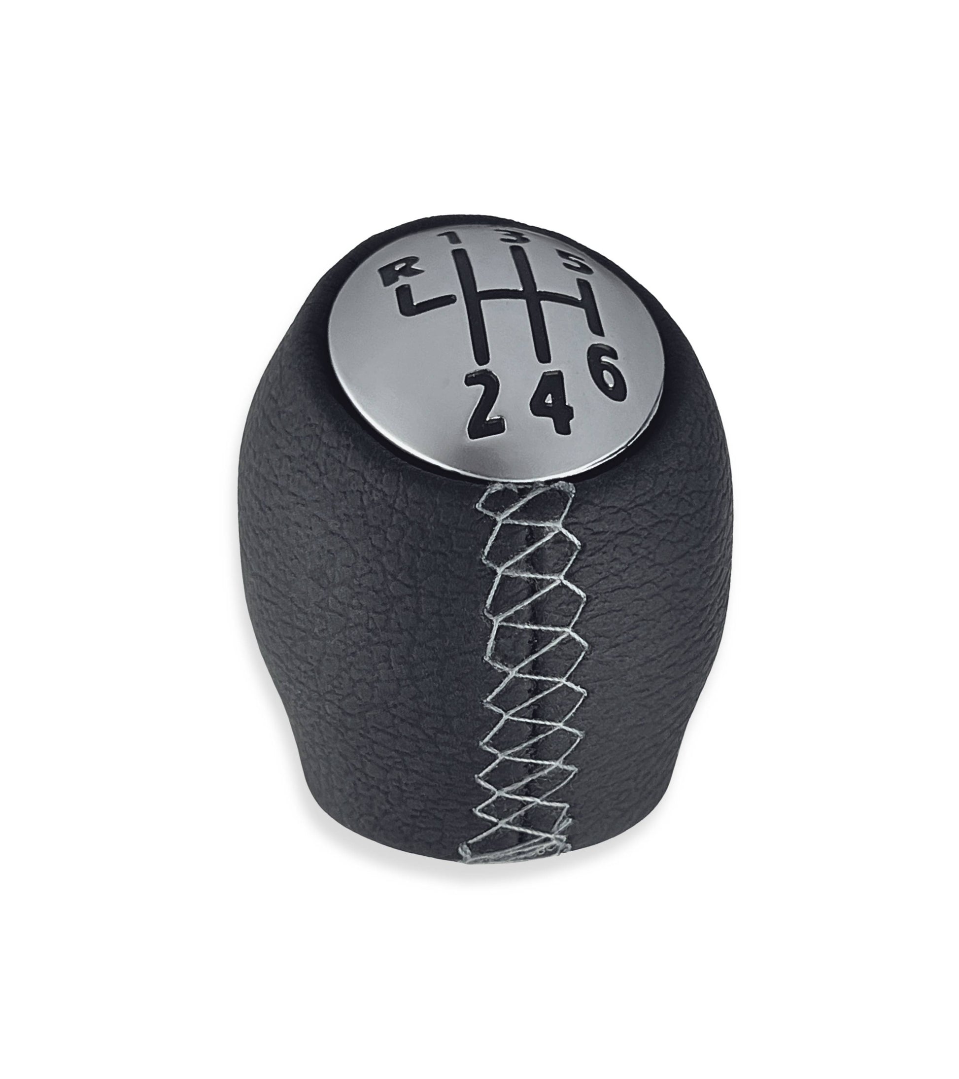Pomello Leva Cambio 6 Marce Nero Cuciture Grigie Compatibile Con Renault Clio Megane Scenic Trafic Laguna Dacia Duster Opel Movano Vivaro