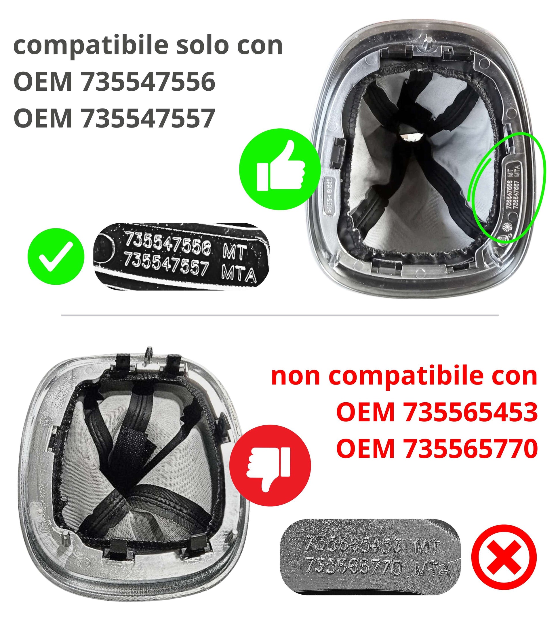 Cuffia con Cornice Esterna Argento Satinato e Ghiera di Ritenzione Compatibile con Fiat 500L 2012-2017 | Leva Cambio Manual, OEM 735547556, OEM 735547557