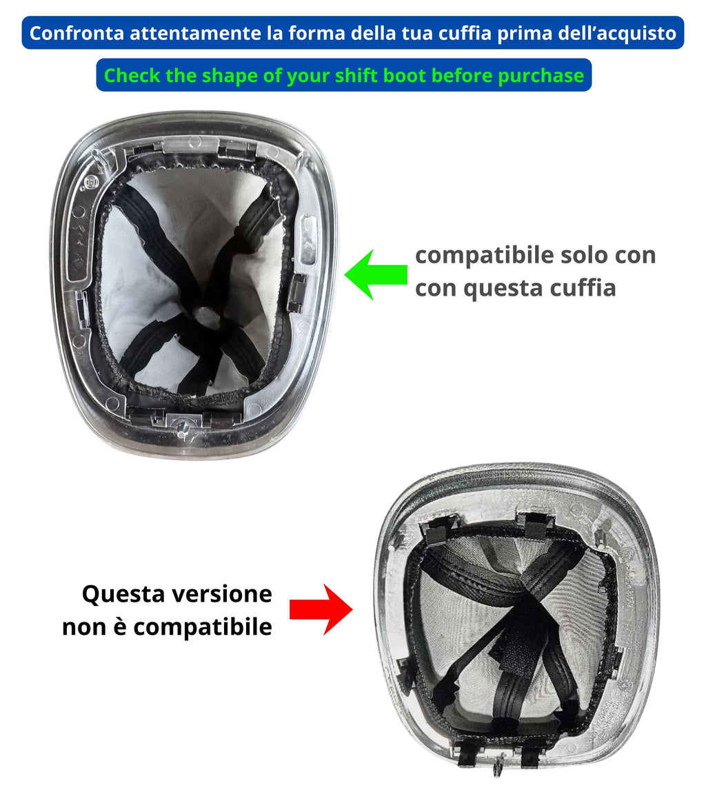 Ghiera di Ritenzione Interna per Cuffia Leva Cambio Manuale Compatibile con Fiat 500L 2012–2017, Solo per OEM 735547556 e 735547557