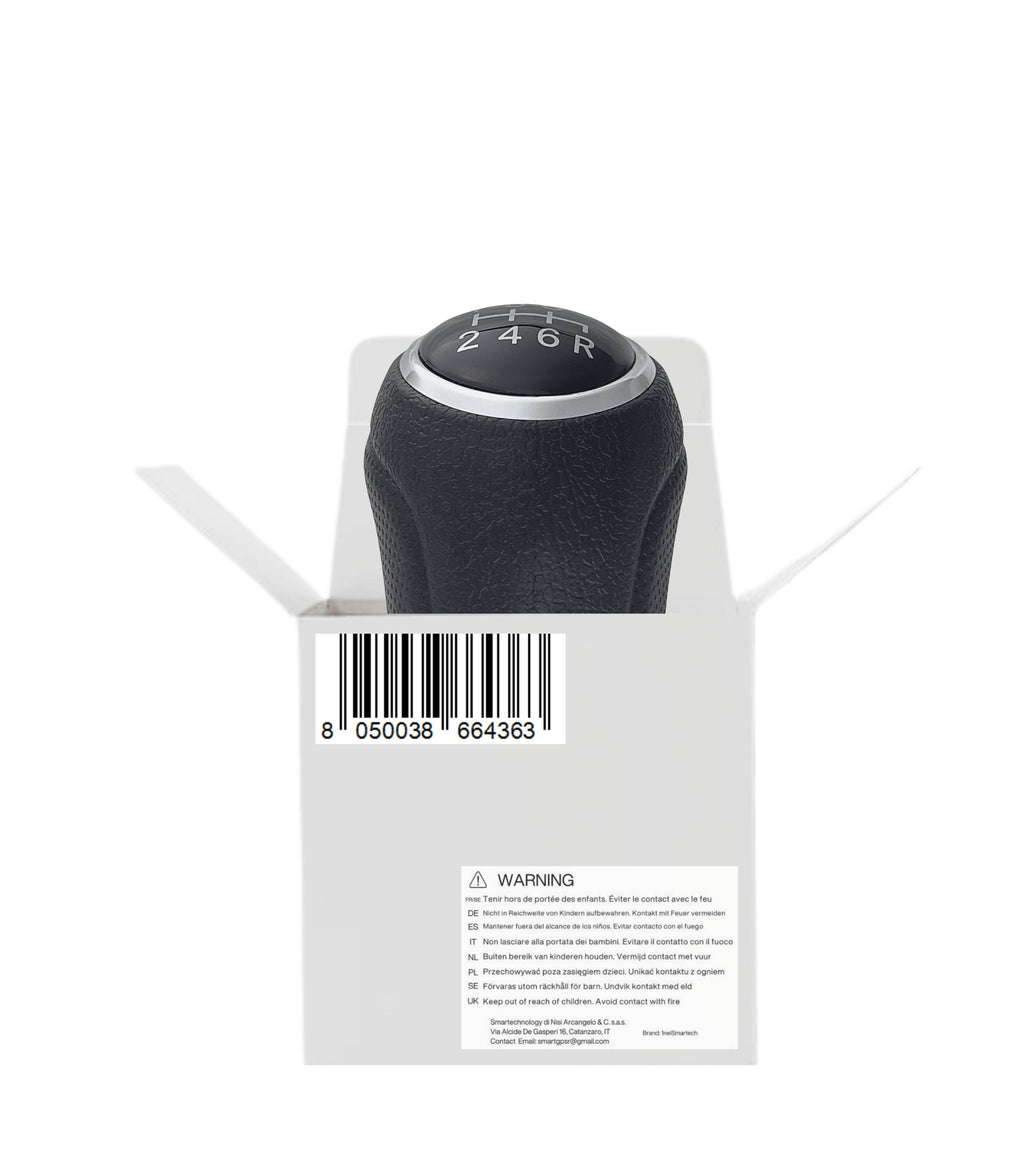 Pomello Leva Cambio 6 Marce Compatibile con Suzuki SX4, SX4 S-Cross (2013–2022) Vitara III (2015–2022), Nero con Filettatura Integrata