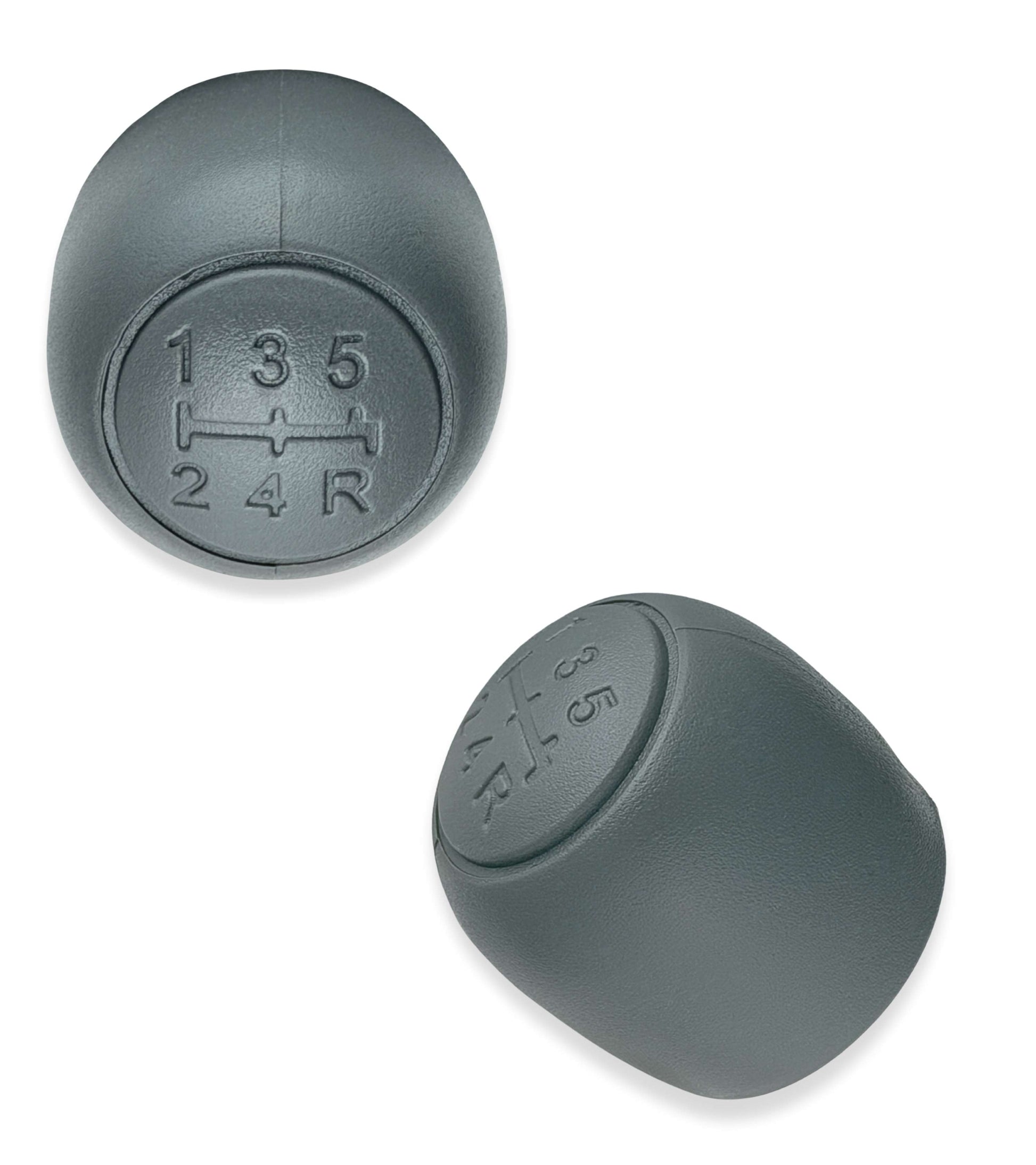 Pomello Leva Cambio 5 Marce Compatibile con Fiat Idea 2003–2008, OEM 735365505, Colore Grigio con Numeri Incisi, Retromarcia in Basso a Destra