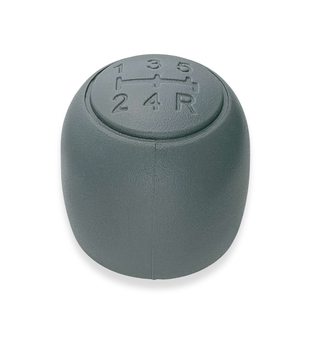 Pomello Leva Cambio 5 Marce Compatibile con Fiat Idea 2003–2008, OEM 735365505, Colore Grigio con Numeri Incisi, Retromarcia in Basso a Destra