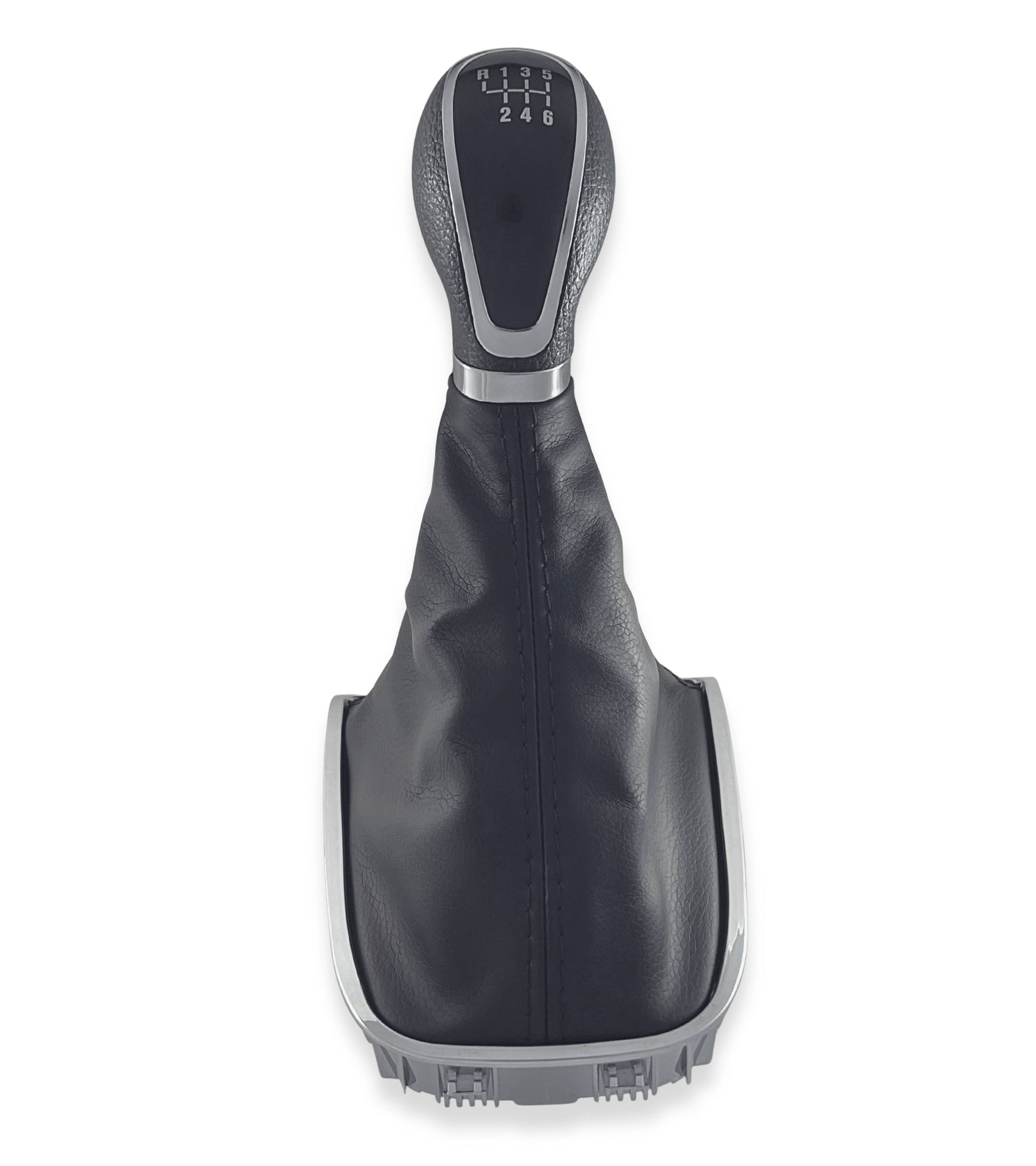 Kit Pomello per Leva Cambio 6 Marce e Cuffia Compatibile con Opel Astra J 2010–2015, Sacca con Cornice Argento e Ghiera di Ritenzione, verifica OEM