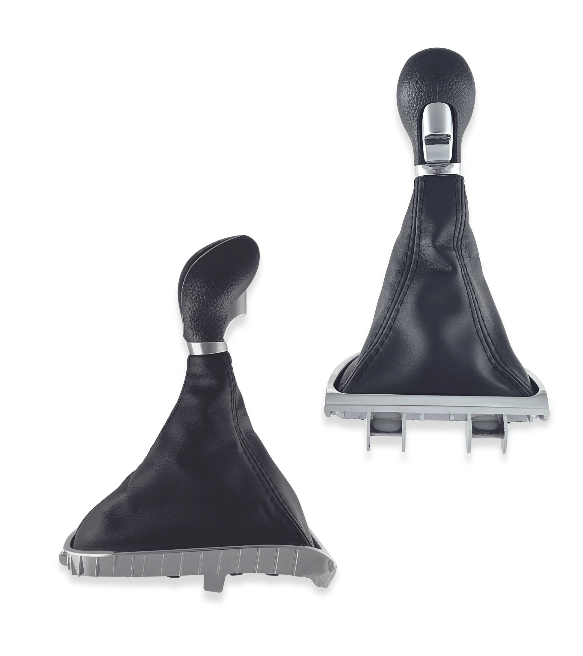 Kit Pomello per Leva Cambio 6 Marce e Cuffia Compatibile con Opel Astra J 2010–2015, Sacca con Cornice Argento e Ghiera di Ritenzione, verifica OEM