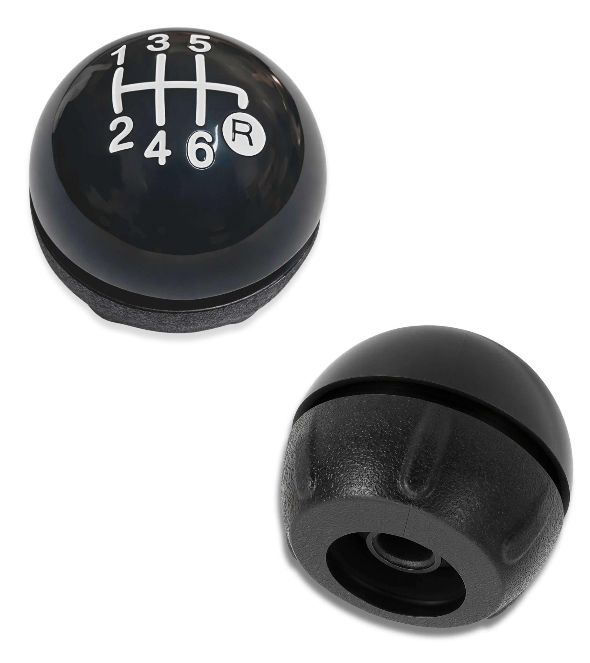 Pomello per Leva Cambio 6 Marce Colore Nero Compatibile con Fiat 500 serie 2 (312) e 500C (312) 2007 - 2018, Colore Nero, OEM OM 55344048