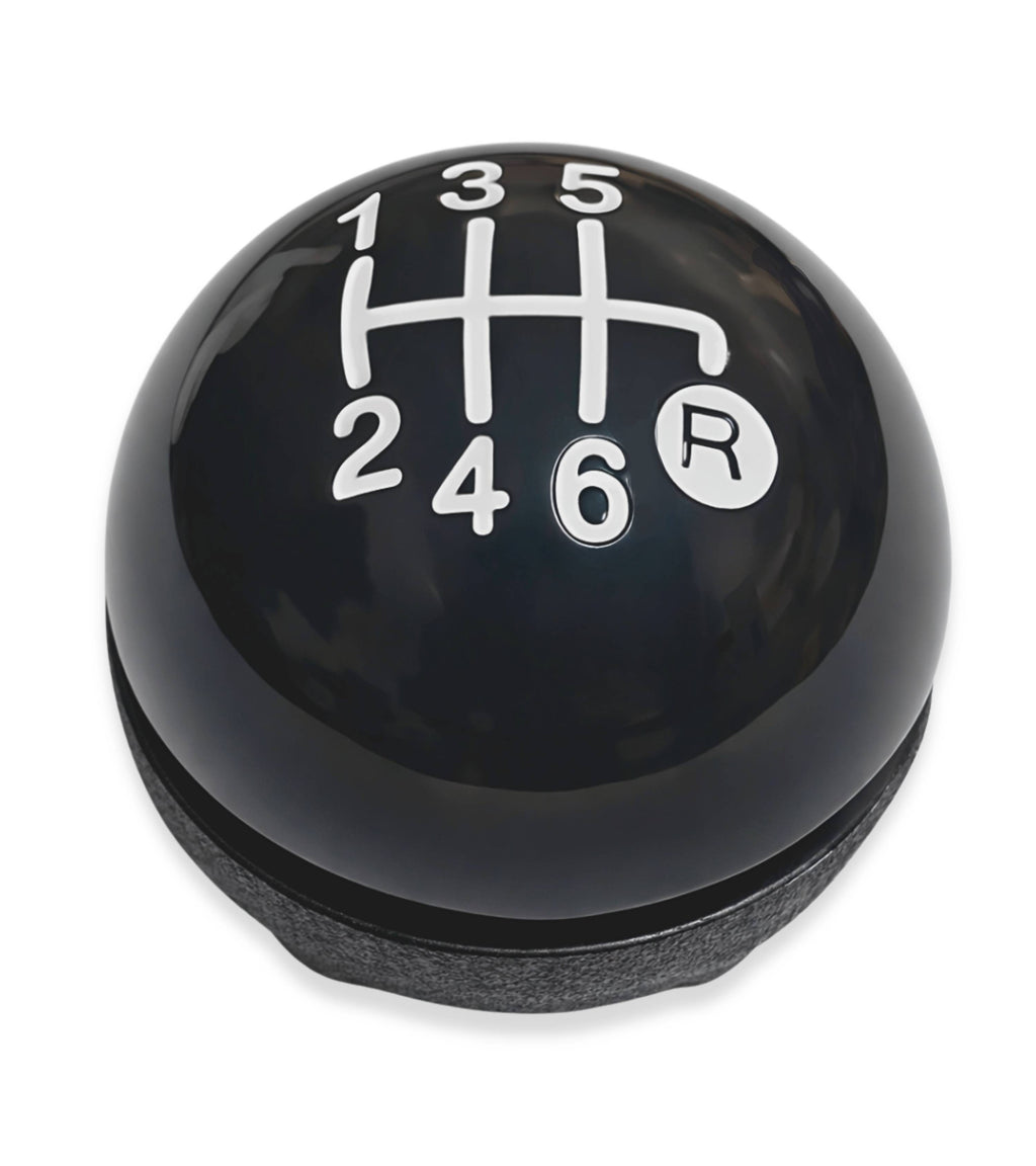 Pomello per Leva Cambio 6 Marce Colore Nero Compatibile con Fiat 500 serie 2 (312) e 500C (312) 2007 - 2018, Colore Nero, OEM OM 55344048