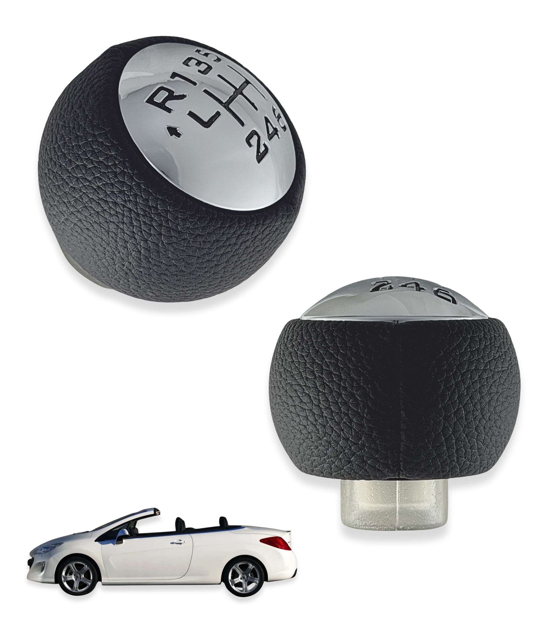 Pomello Leva Cambio Manuale 6 Marce e Retromarcia Ricambio Compatibile con Citroen C4 Gran Picasso e compatibile con Peugeot 307 308 407 508 5008