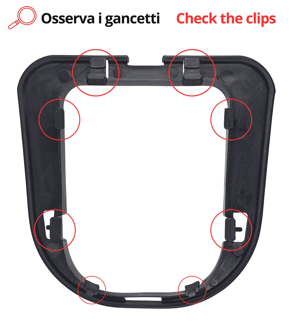 Ghiera di Ritenzione per Cuffia Leva Cambio Compatibile con Peugeot 207 307 308 607, Telaio Interno in ABS, Verifica Codici Oem, Forma e Ganci