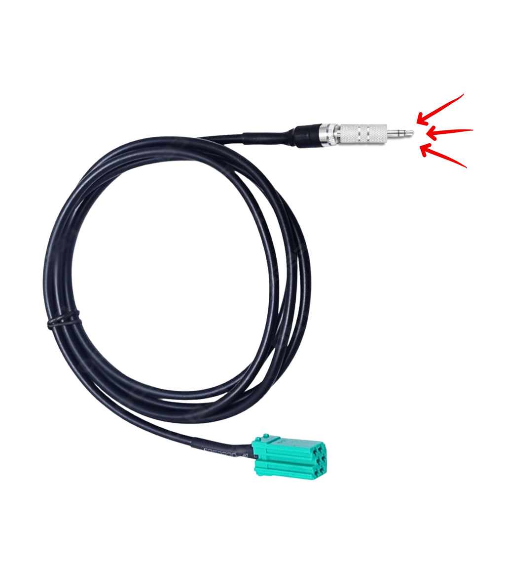 Cavo AUX Jack Femmina con Adattatore Connettore Maschio e Kit Estrazione, Compatibile con Renault Clio Megane Scenic Twingo, per Radio Update List