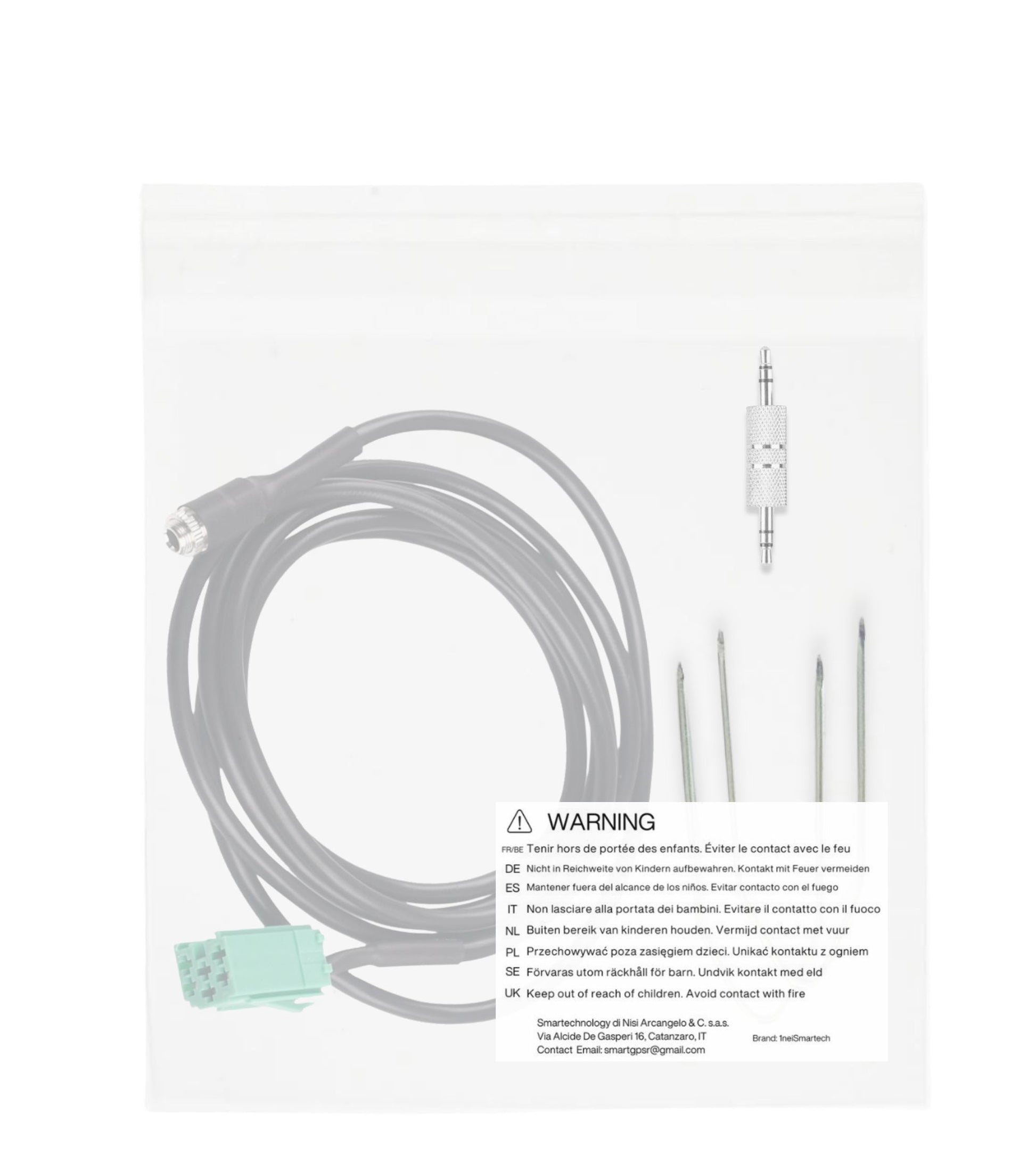 Cavo AUX Jack Femmina con Adattatore Connettore Maschio e Kit Estrazione, Compatibile con Renault Clio Megane Scenic Twingo, per Radio Update List