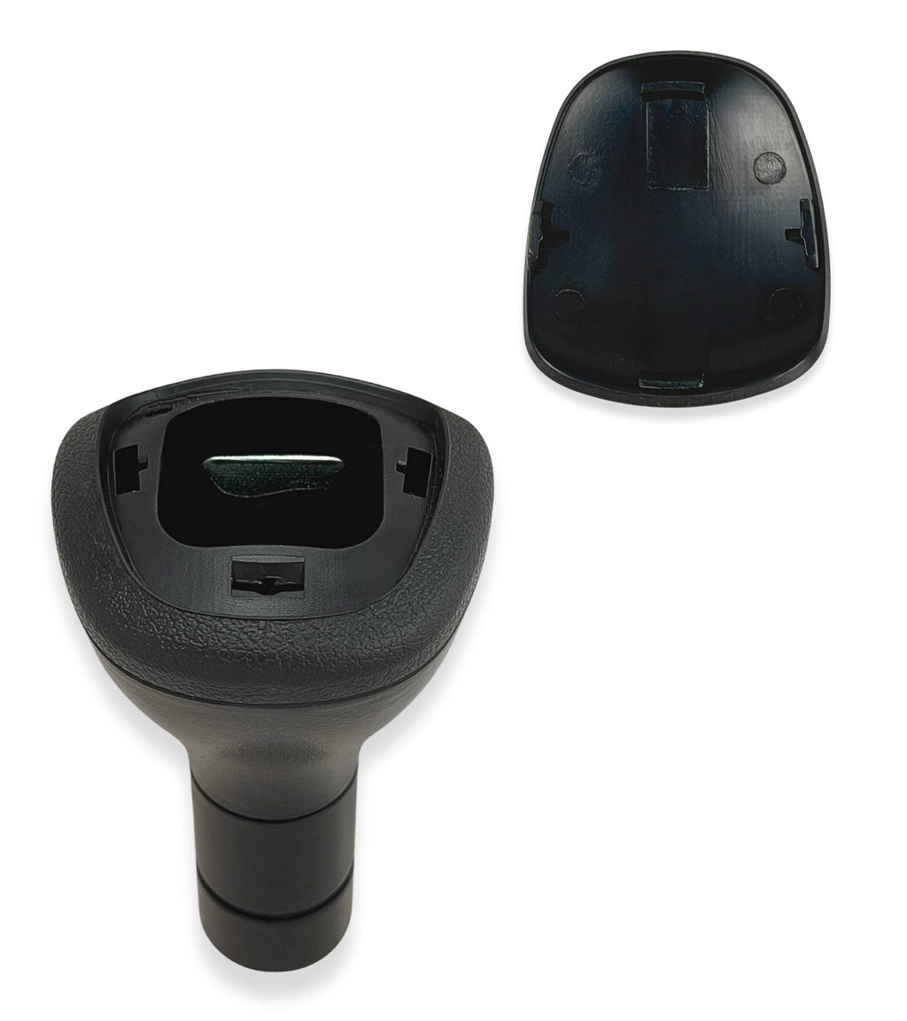 Pomello per Leva Asta del Cambio 5 Marce Compatibile con Lancia Ypsilon (312) 2011–2015, Colore Nero con Lente Lucida Nera, Retromarcia a Destra