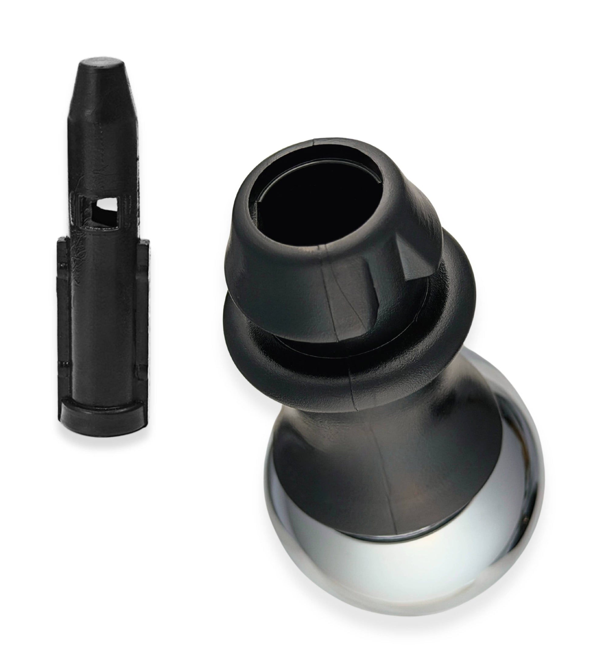 Pomello Leva Cambio 5 Marce Compatibile con Citroen C3, C4, e Compatibile con Peugeot 106, 206, Partner, Colore Argento in Metallo, con Adattatore