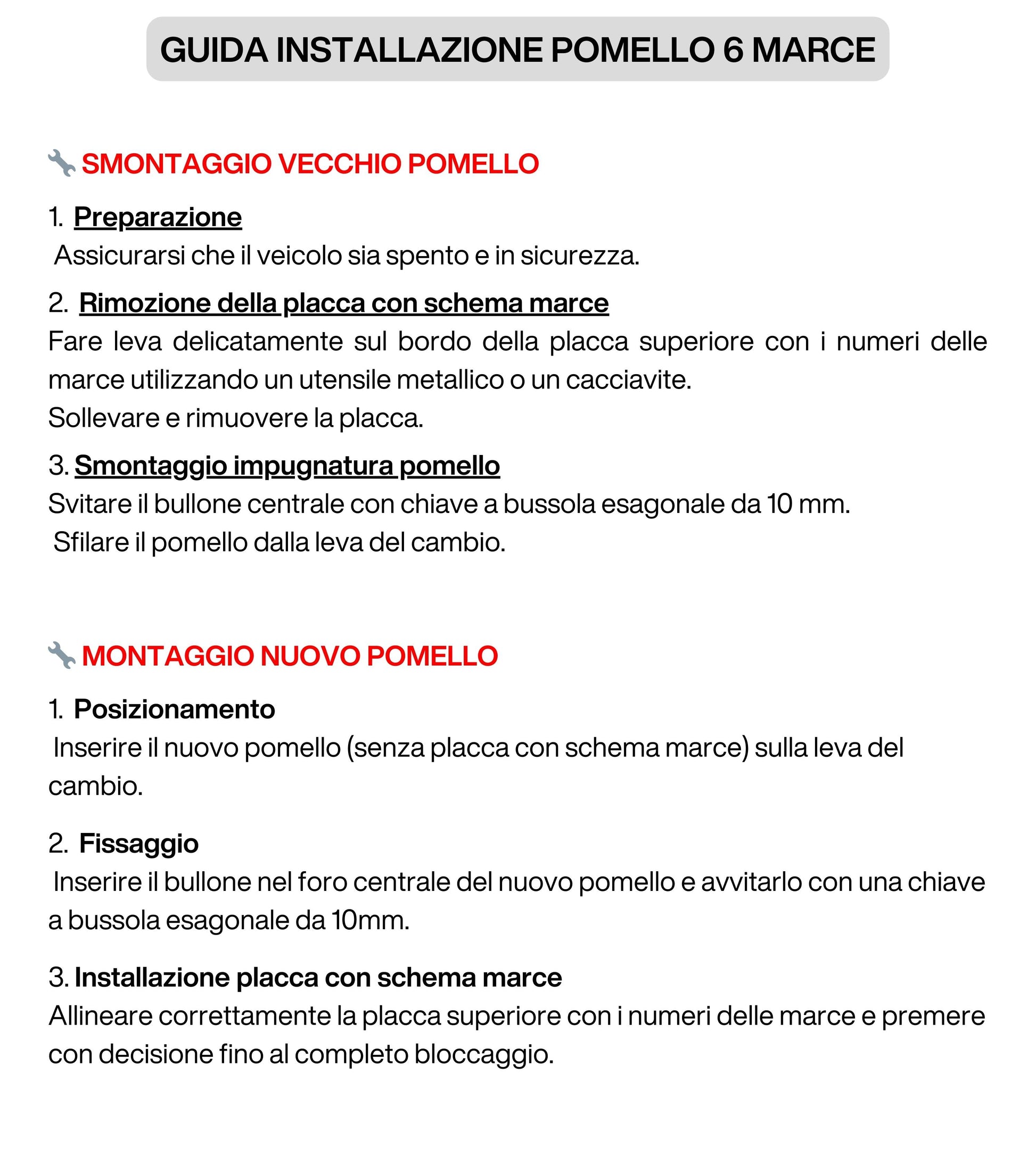 Pomello per Leva Asta del Cambio 6 Marce Compatibile con Jeep Compass dal 2017, Argento Satinato con Foro Interno in Metallo