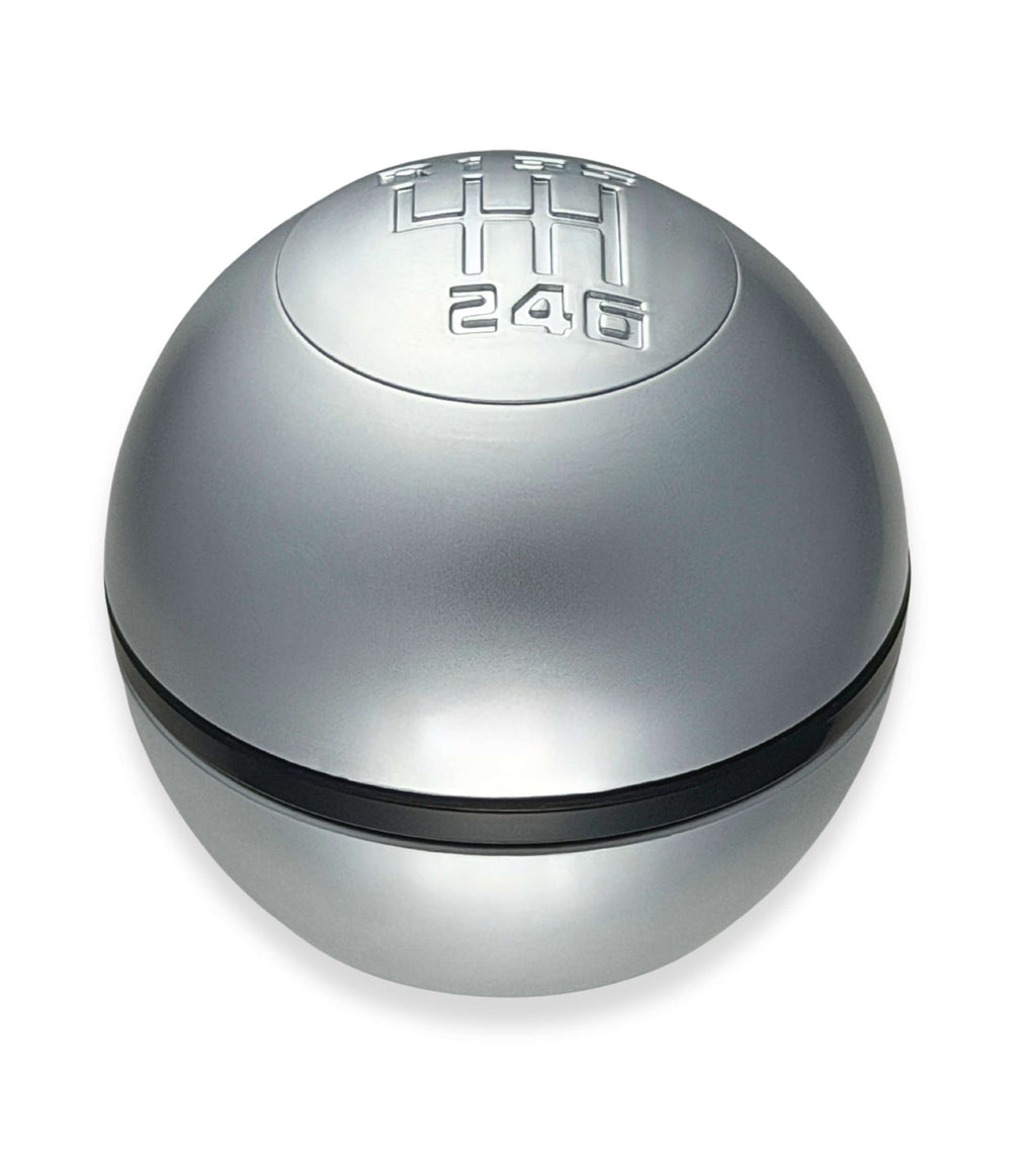 Pomello per Leva Asta del Cambio 6 Marce Compatibile con Jeep Compass dal 2017, Argento Satinato con Foro Interno in Metallo