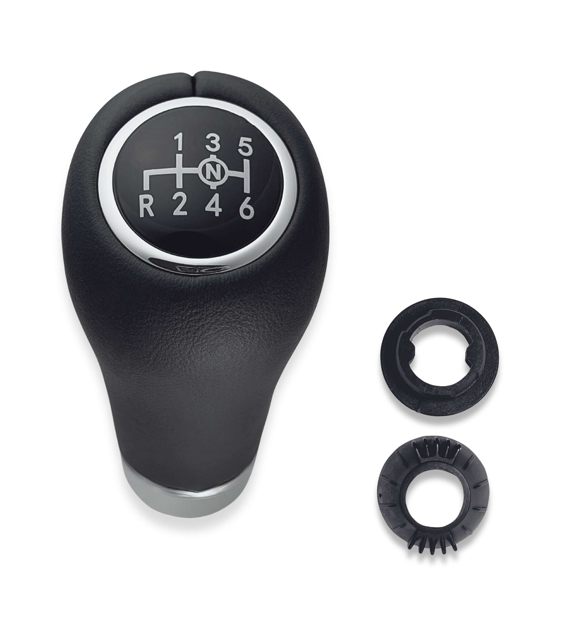Pomello per Leva Asta del Cambio 6 Marce Compatibile con Mercedes Classe A B C E CLK 2000–2012, Foro 8mm, Simbolo N, Retromarcia a Sinistra