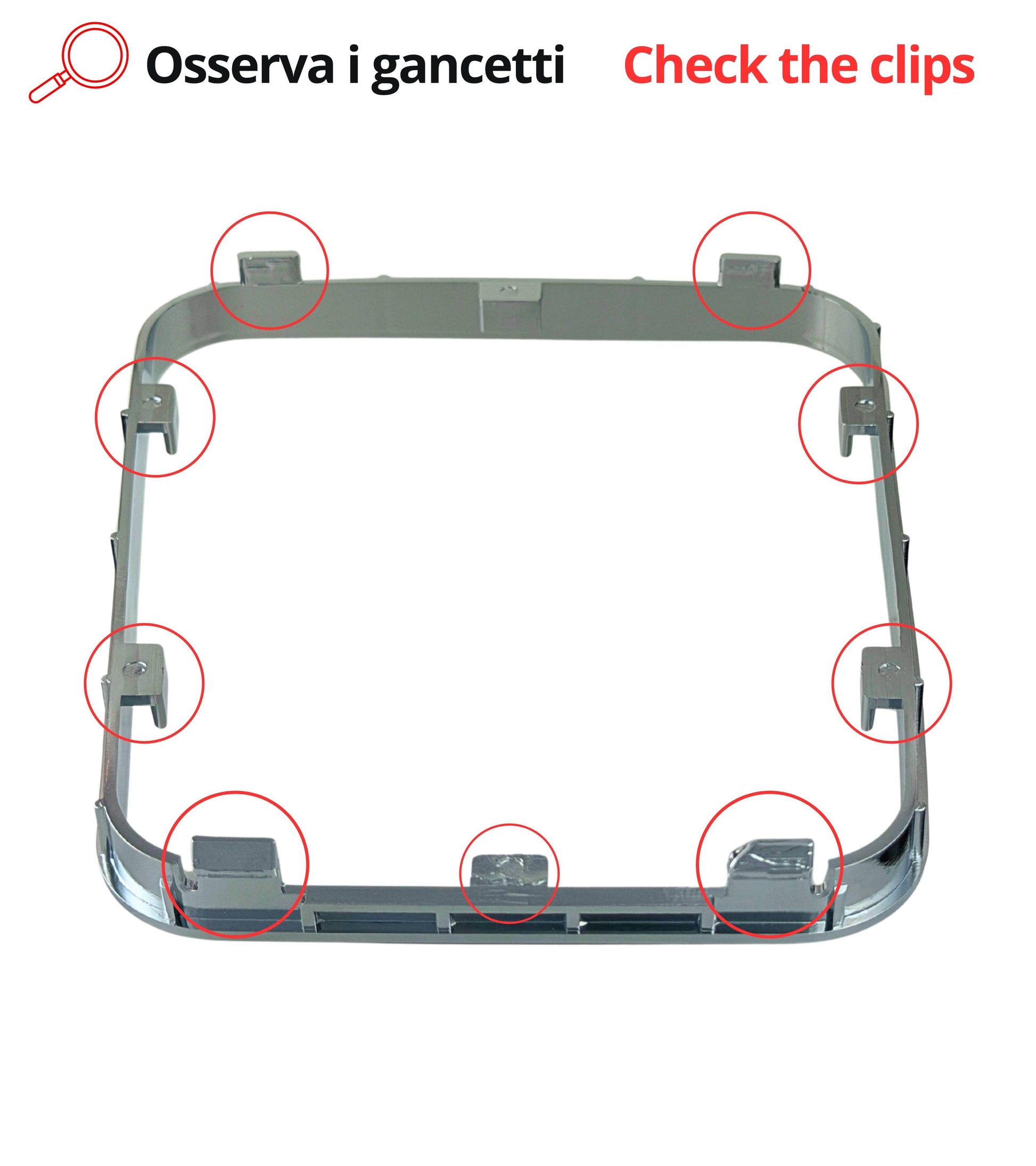 Cornice Esterna per Cuffia Leva Cambio Compatibile con Opel Zafira B 2005–2014, Colore Argento Lucido, Compatibile con OEM 55354140
