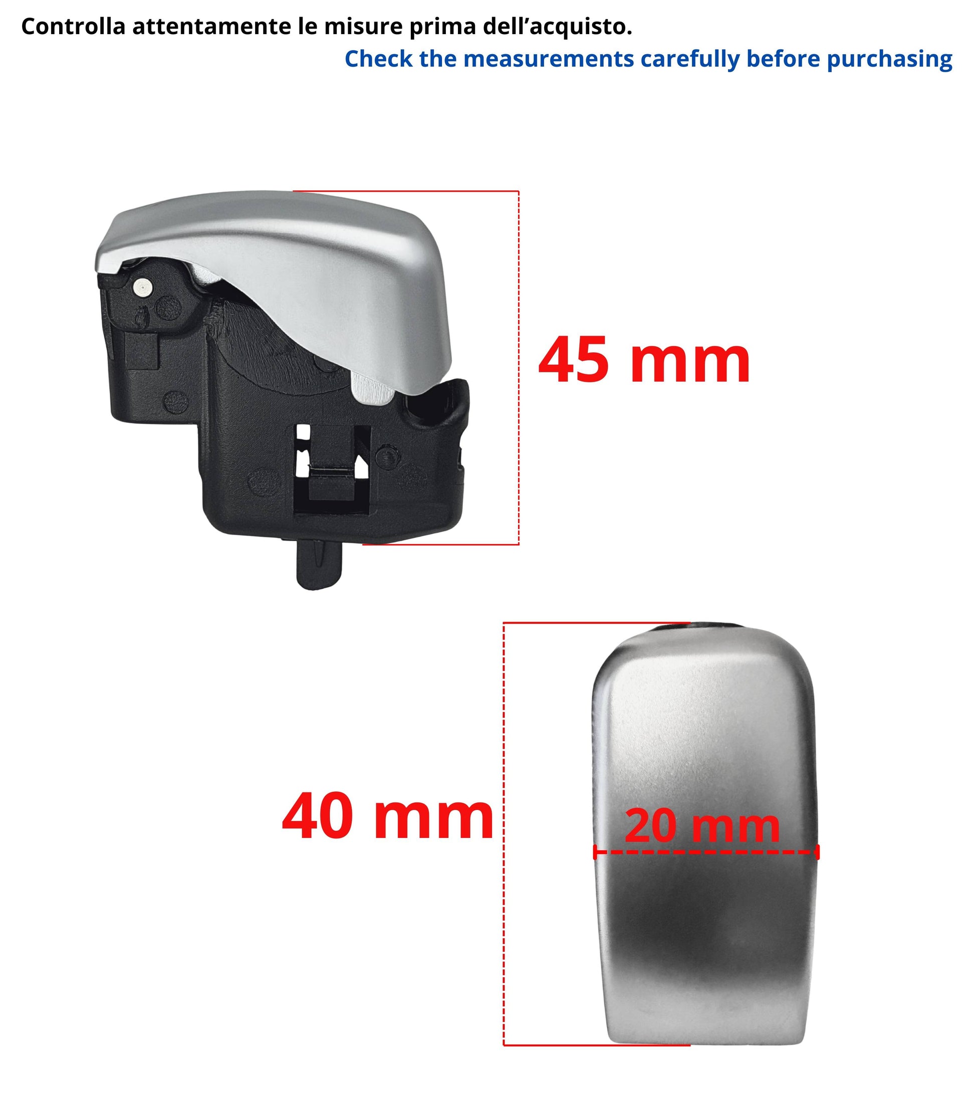 Pulsante per Pomello Cambio Automatico Compatibile con Renault Koleos 2017–2020, Kadjar 2015–2022, Megane 4 2016–2024, Talisman 2015–2020, Argento