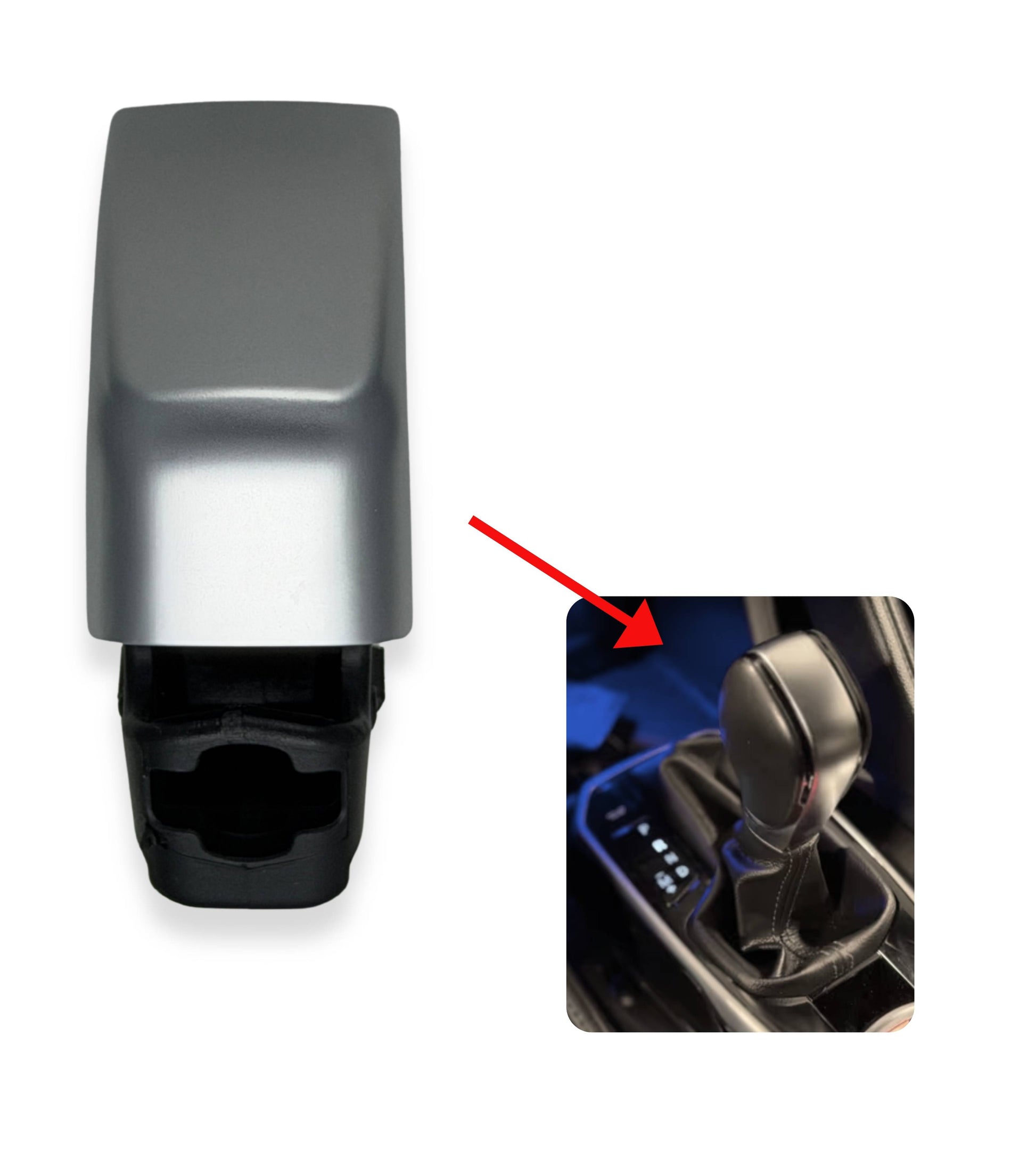 Pulsante per Pomello Cambio Automatico Compatibile con Renault Koleos 2017–2020, Kadjar 2015–2022, Megane 4 2016–2024, Talisman 2015–2020, Argento