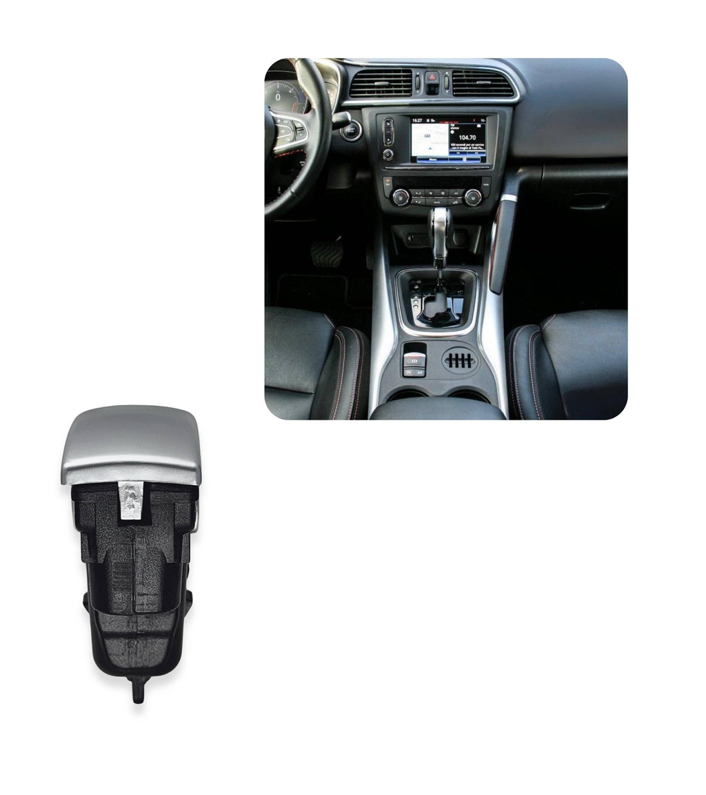 Pulsante per Pomello Cambio Automatico Compatibile con Renault Koleos 2017–2020, Kadjar 2015–2022, Megane 4 2016–2024, Talisman 2015–2020, Argento