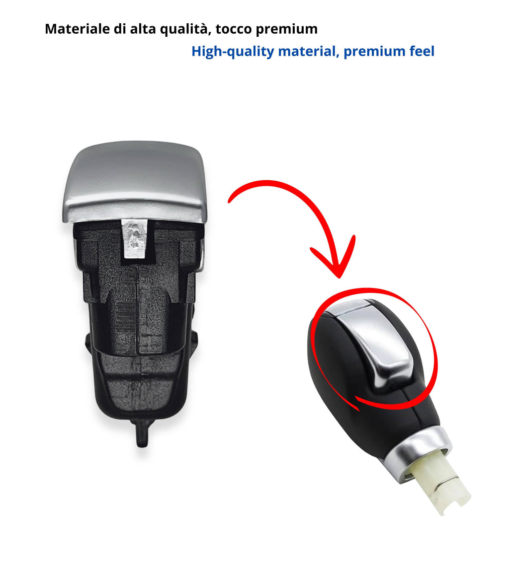 Pulsante per Pomello Cambio Automatico Compatibile con Renault Koleos 2017–2020, Kadjar 2015–2022, Megane 4 2016–2024, Talisman 2015–2020, Argento