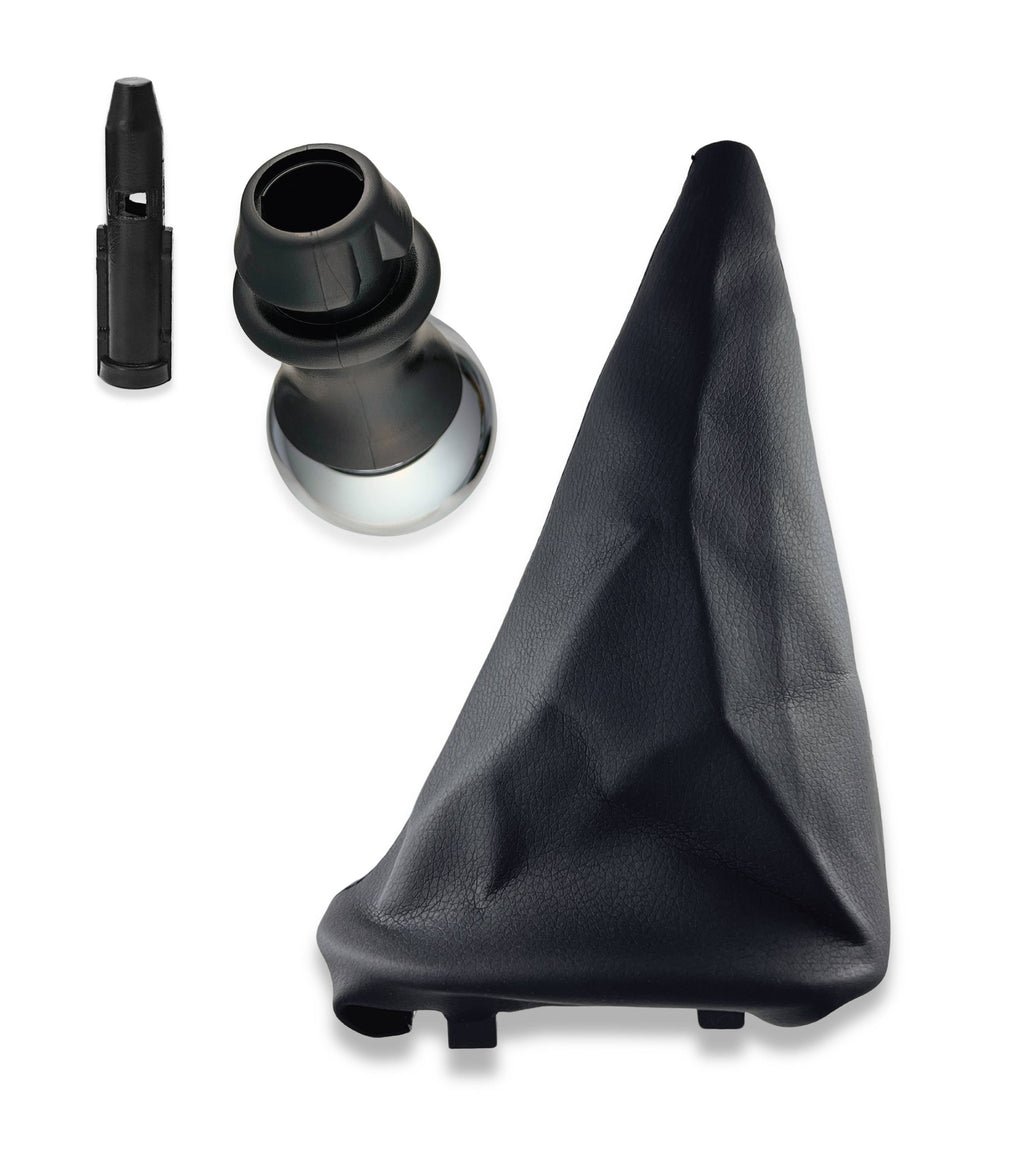 Kit Pomello e Cuffia per Leva Asta del Cambio 5 Marce Compatibile con Peugeot 207 2006–2012, 307 2001–2008, 308 2007–2014, con Ghiera e Adattatore