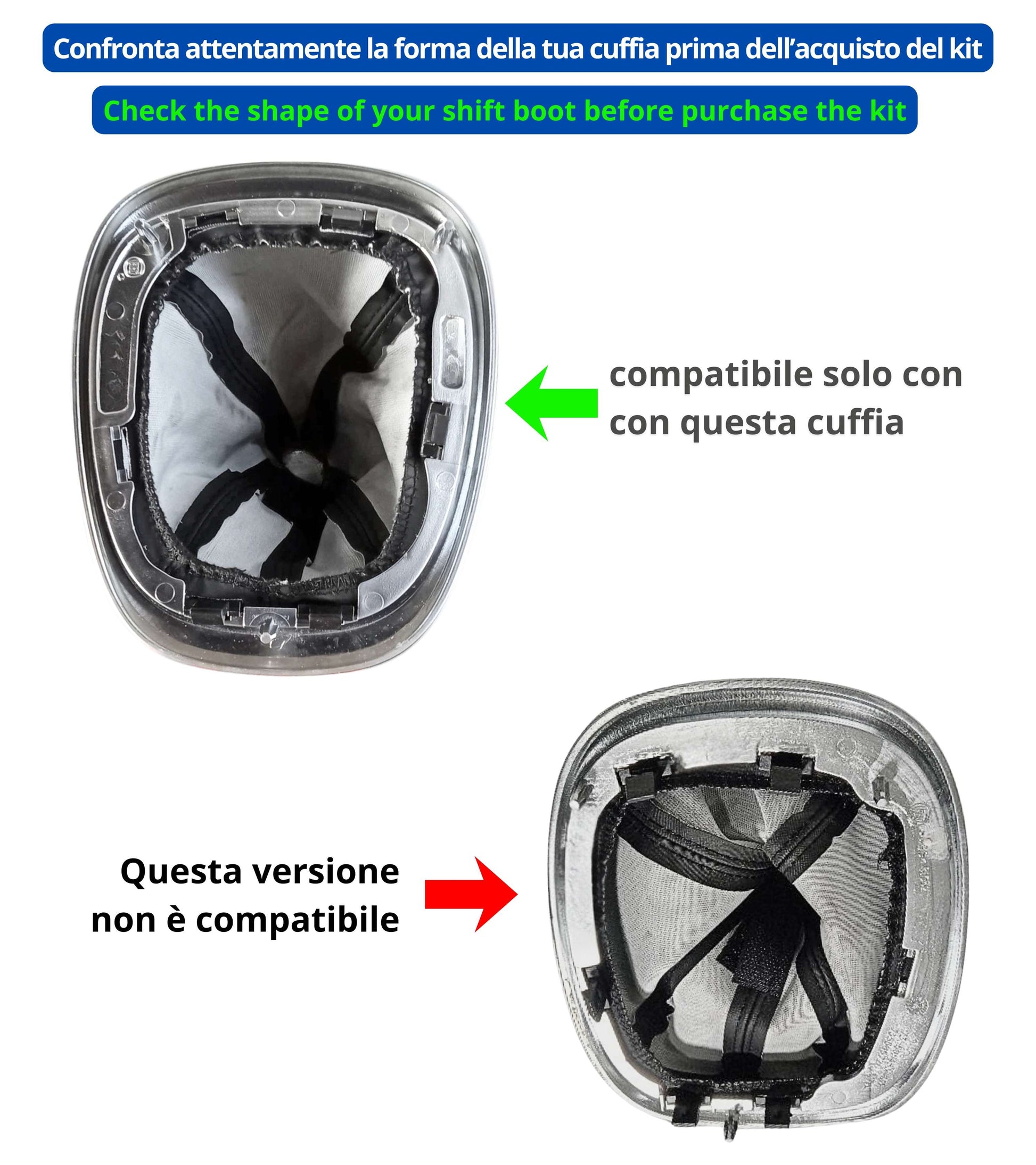 Kit Cornice Esterna Satinata Argento e Ghiera di Ritenzione Interna Compatibile con Fiat 500L 2012–2017, Compatibile con OEM 735547556 735547557