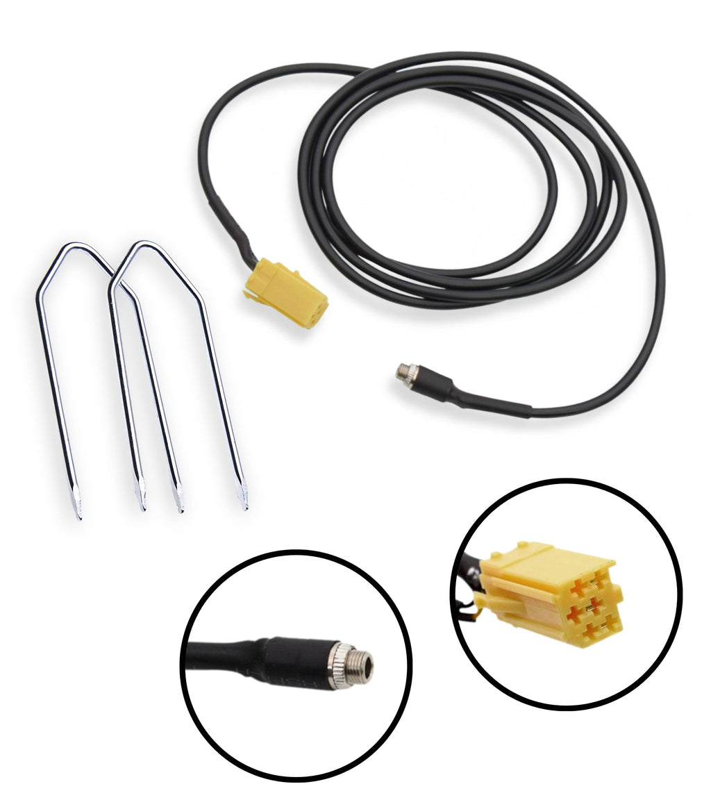 Cavo AUX Jack Femmina Compatibile con Radio Blaupunkt, Compatibile con Fiat Grande Punto 500 fino al 2012, con Kit Chiavette Estrazione Autoradio