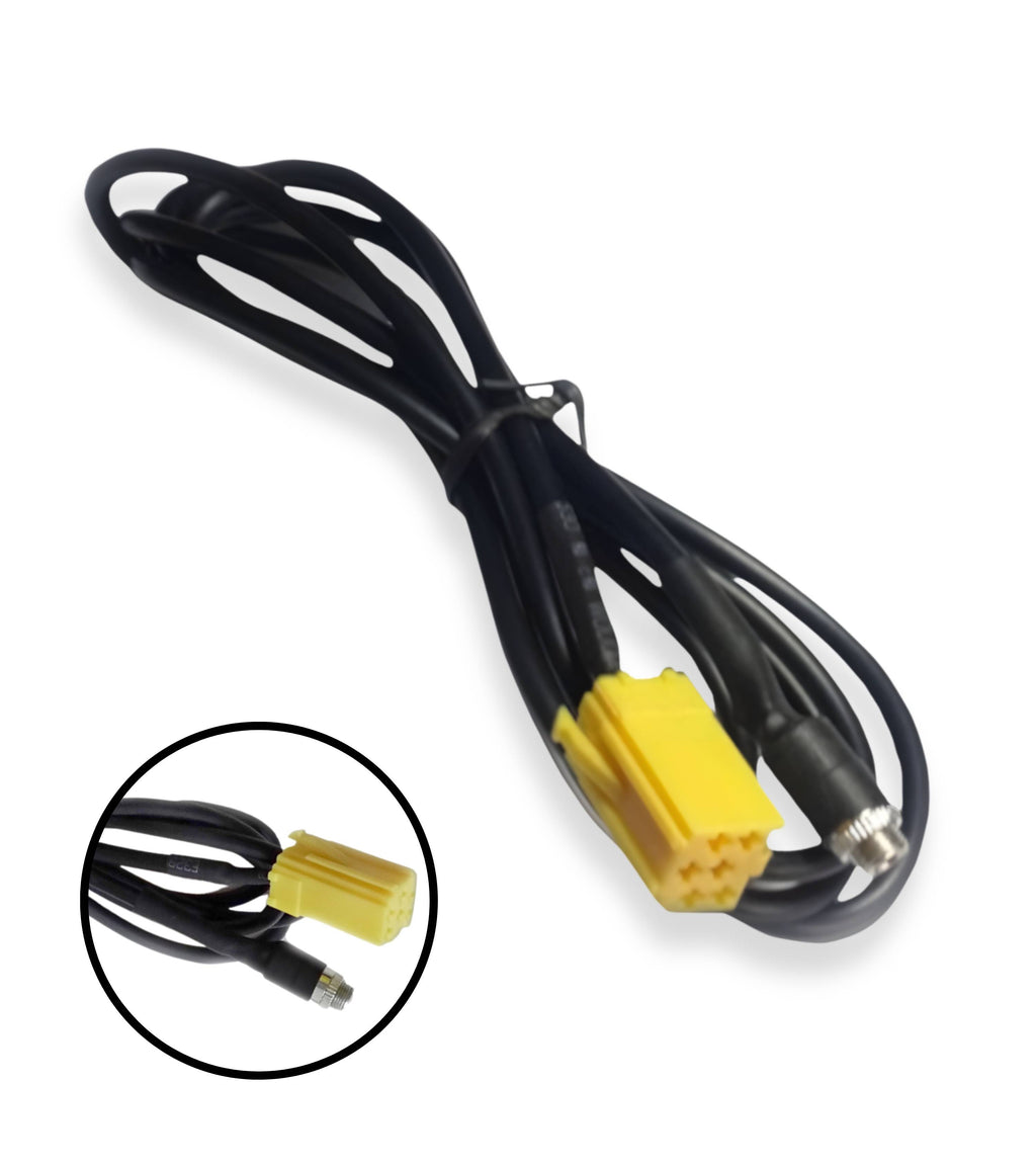 Cavo AUX Jack Femmina 3,5mm Compatibile con Radio Blaupunkt con Connettore Giallo, Compatibile con Fiat Grande Punto 500 Panda Lancia Ypsilon Alfa
