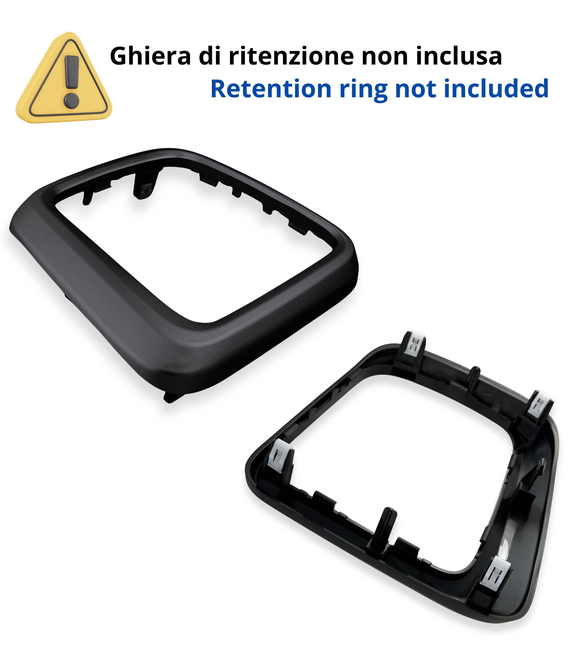 Cornice Colore Nero, Telaio Esterno per Cuffia Leva Cambio con Clips Compatibile con Fiat Tipo (356) 2015+, (357) 2016+, (358) 2016+, No Ghiera