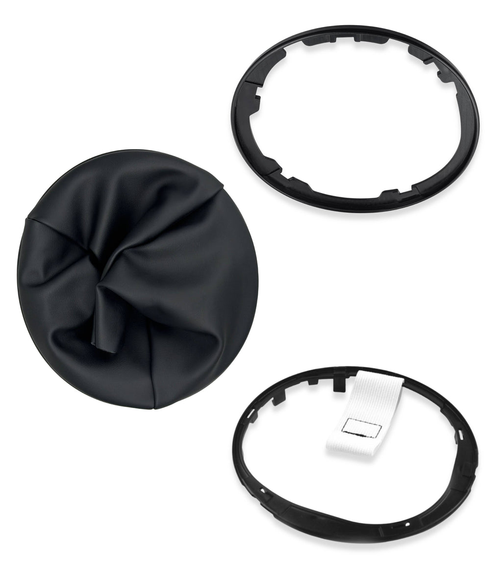 Kit Cuffia Leva Cambio con Cornice Nero Lucido Cromato e Ghiera Compatibile con Fiat 500 (312) e 500C dal 2007, Compatibile con OEM 50295851 50295325