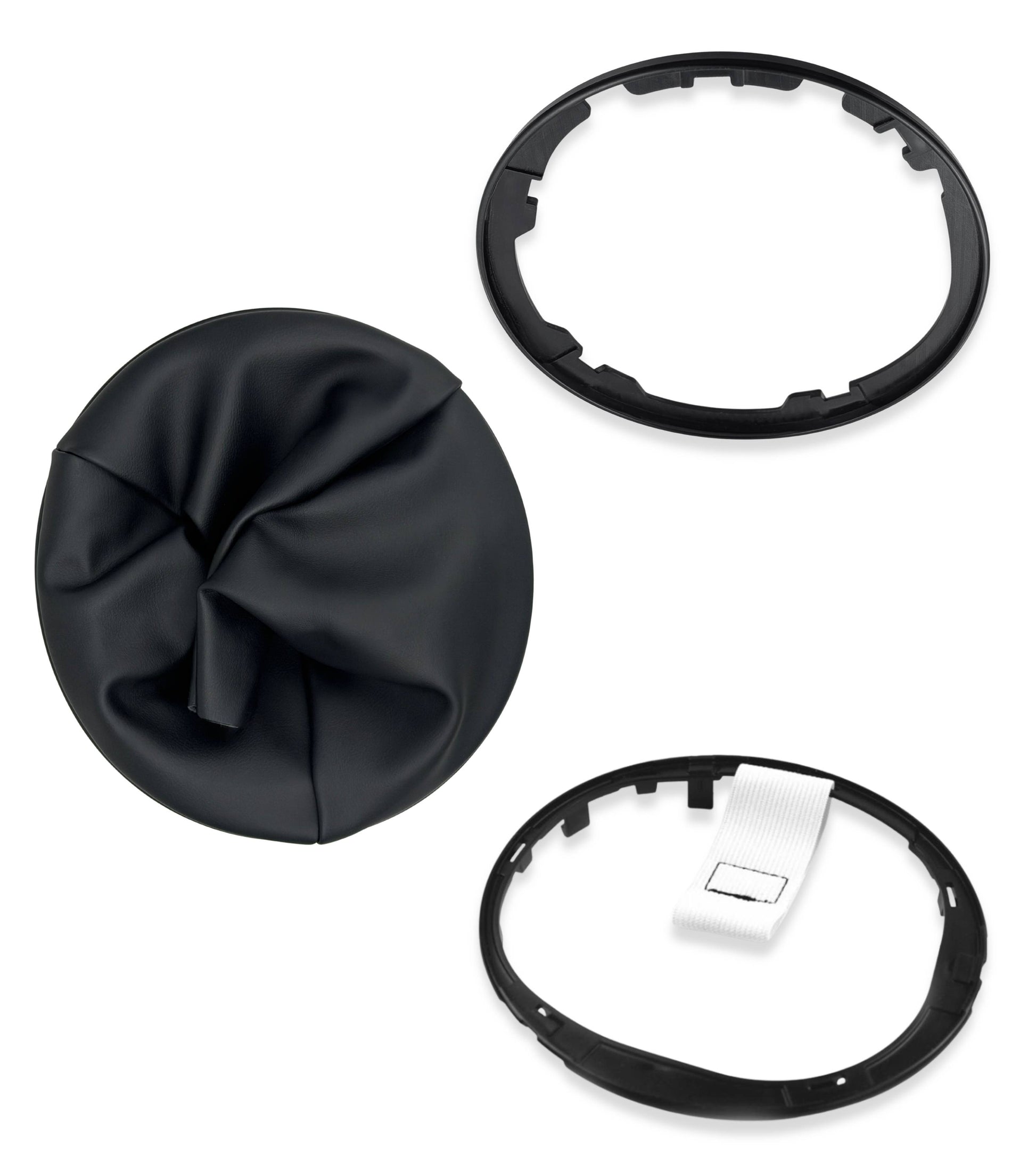 Kit Cuffia Leva Cambio con Cornice Nero Lucido Cromato e Ghiera Compatibile con Fiat 500 (312) e 500C dal 2007, Compatibile con OEM 50295851 50295325
