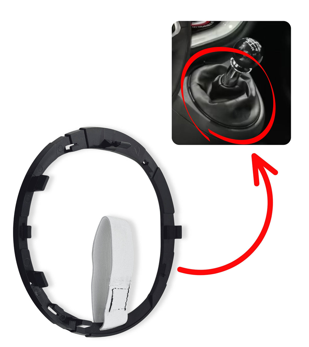 Ghiera di Ritenzione per Cuffia Leva Asta del Cambio Compatibile con Fiat 500 (312) 500C dal 2007, Cornice Interna per OEM 50295851 50295325 55344016