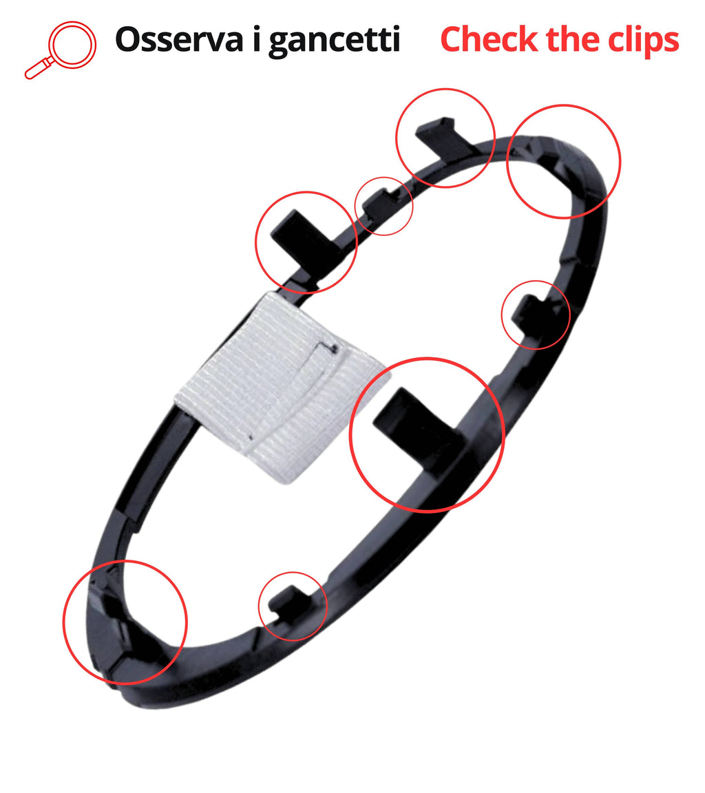 Ghiera di Ritenzione per Cuffia Leva Asta del Cambio Compatibile con Fiat 500 (312) 500C dal 2007, Cornice Interna per OEM 50295851 50295325 55344016