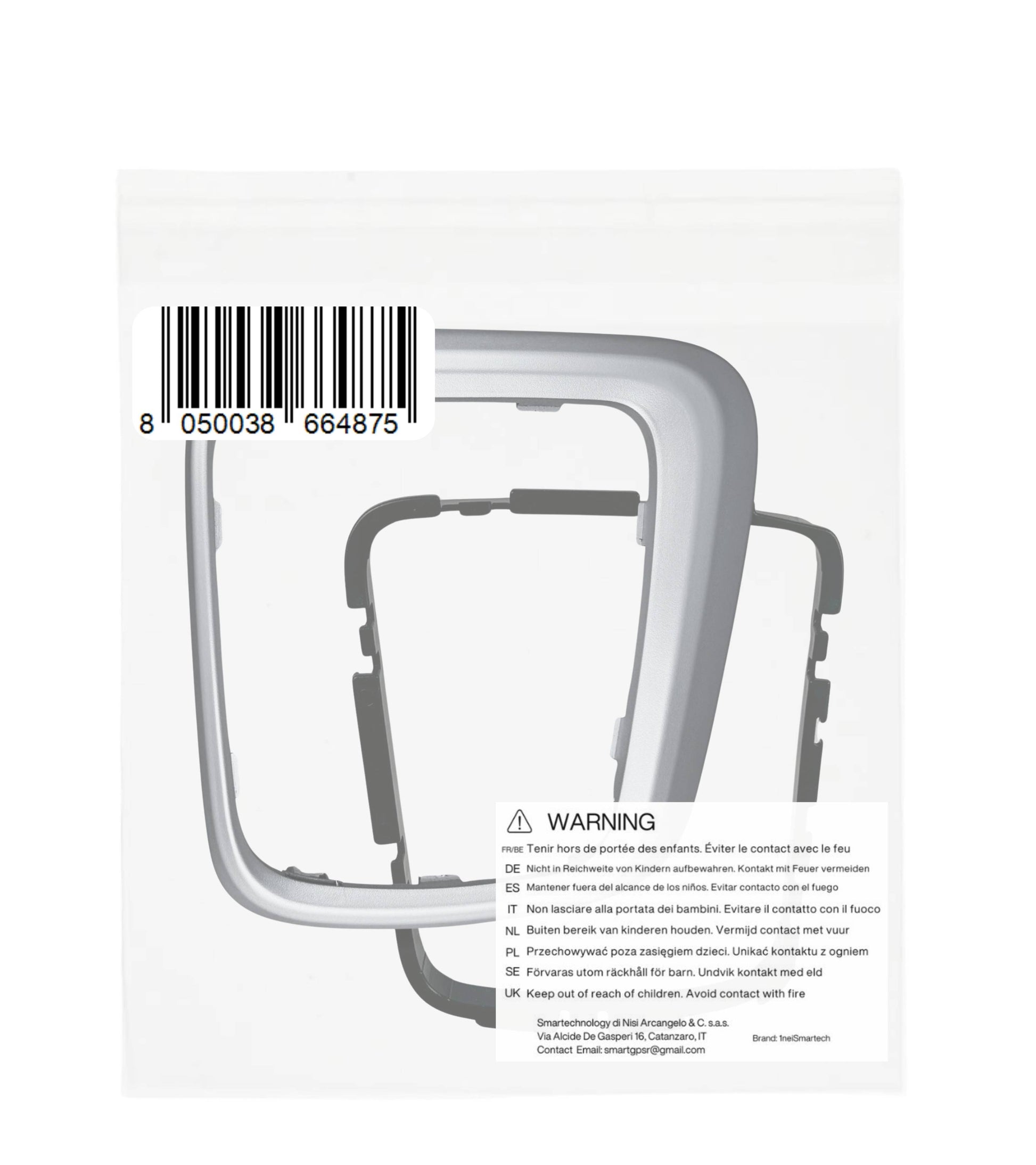 Kit Cornice Esterna Argento Grigio Satinato e Ghiera Ritenzione per Cuffia Leva Cambio Compatibile con Fiat Tipo 356 357 358 dal 2015 OEM 735624491