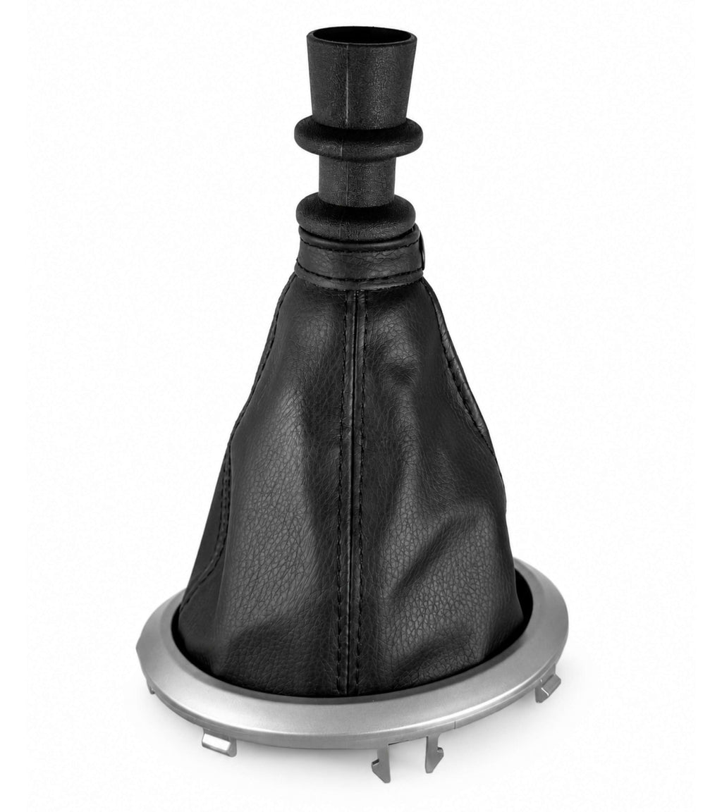 Cuffia per Leva Cambio con Cornice Argento Opaco e Ghiera di Ritenzione, Compatibile con Fiat Sedici (189 FY) 2006-2014, con Supporto Attacco Pomello