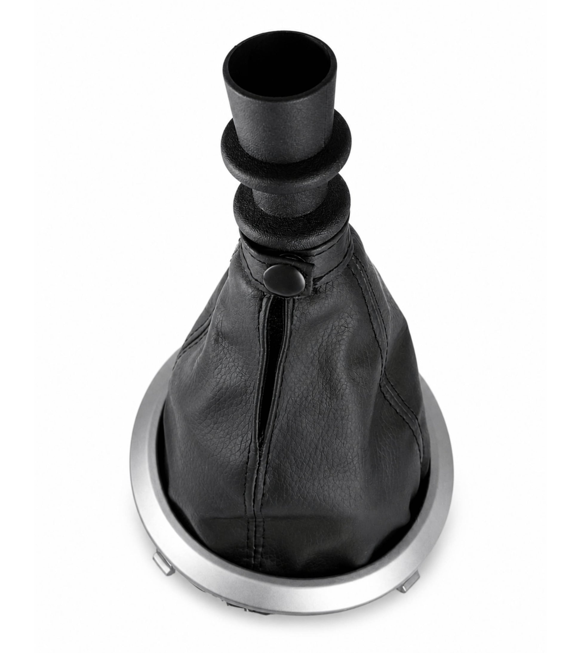 Cuffia per Leva Cambio con Cornice Argento Opaco e Ghiera di Ritenzione, Compatibile con Fiat Sedici (189 FY) 2006-2014, con Supporto Attacco Pomello