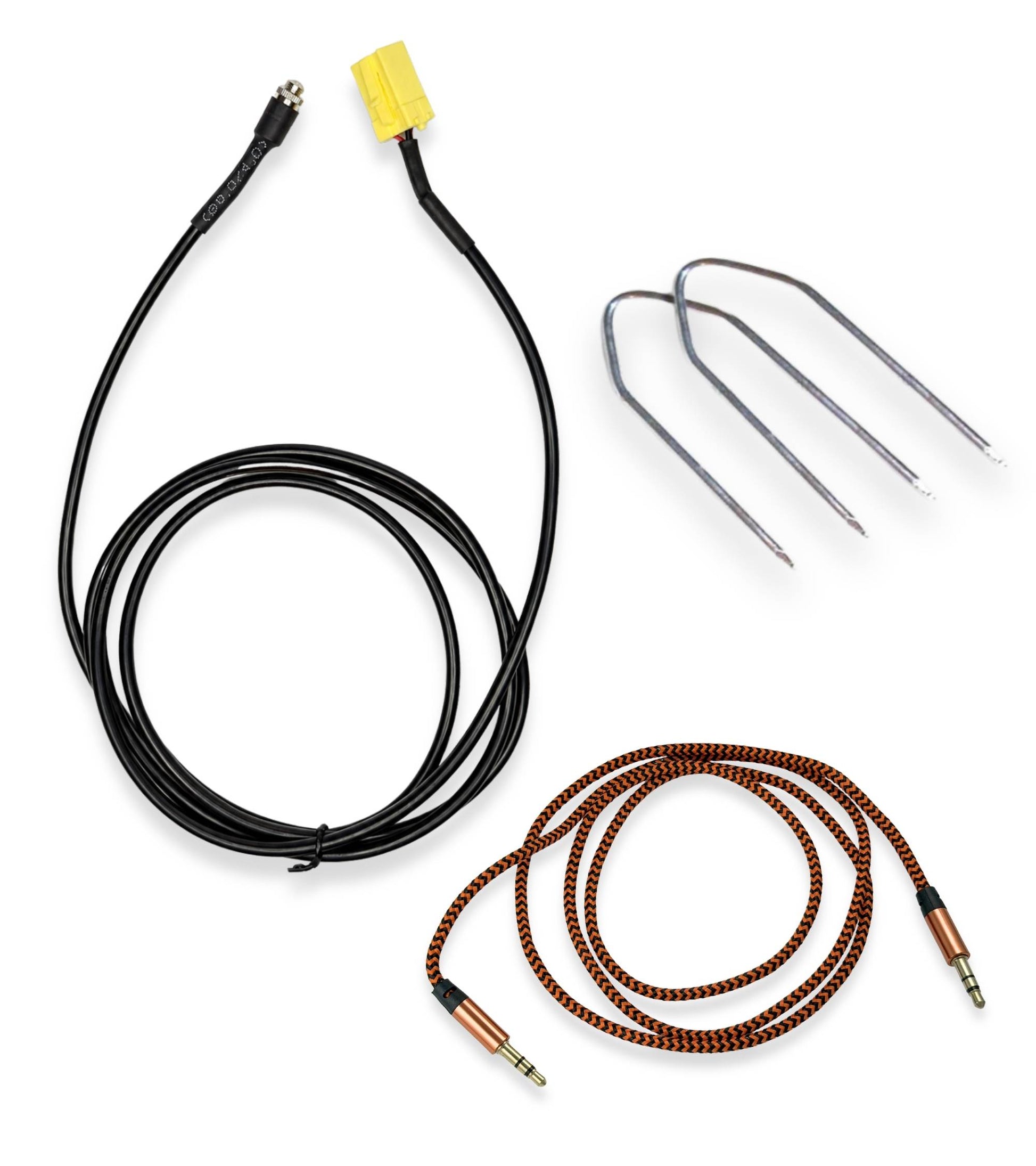 Cavo Aux per Autoradio Blaupunkt Compatibile con Fiat Lancia, Jack Femmina e Kit Estrazione + Cavo Nylon Besync Colore Oro (Gold)