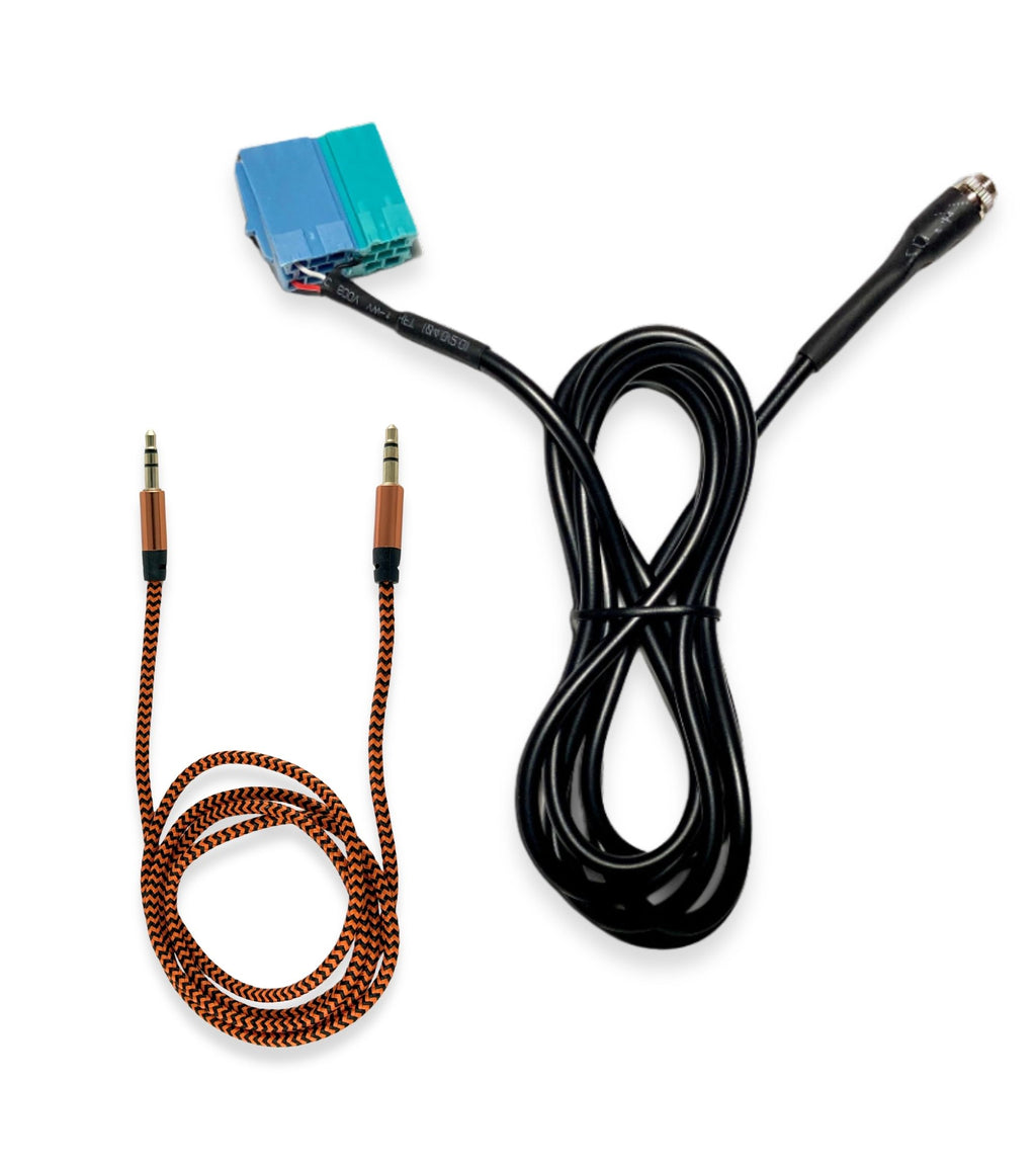 Cavo Aux Per Fiat Bravo Dal 2007 Radio Visteon Ingresso Jack Femmina Da 3	5Mm Lunghezza 150Cm + Cavo Nylon Besync Colore Oro (Gold) Per Mp3 Smartphone Iphone