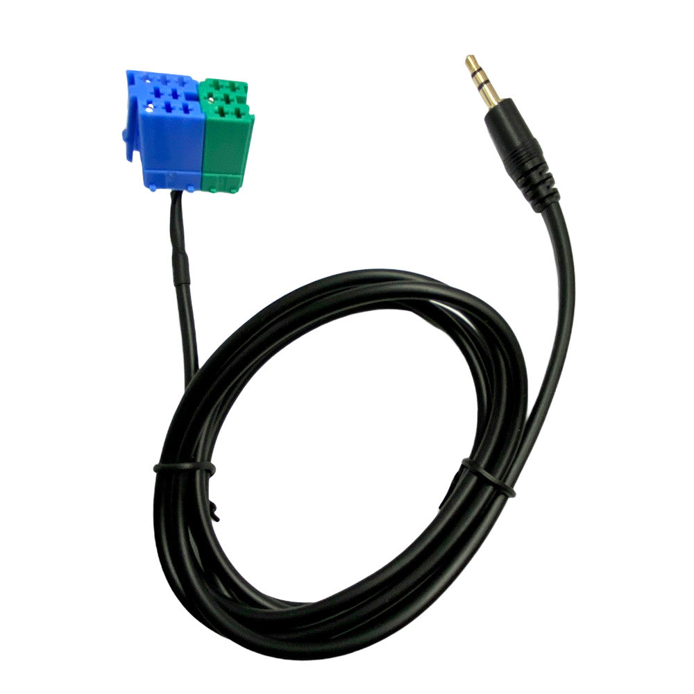 Cavo Funzione Aux con Jack Maschio da 3,5mm Per Autoradio Visteon Compatibile con Fiat Bravo Dal 2007 per Ingresso Smartphone