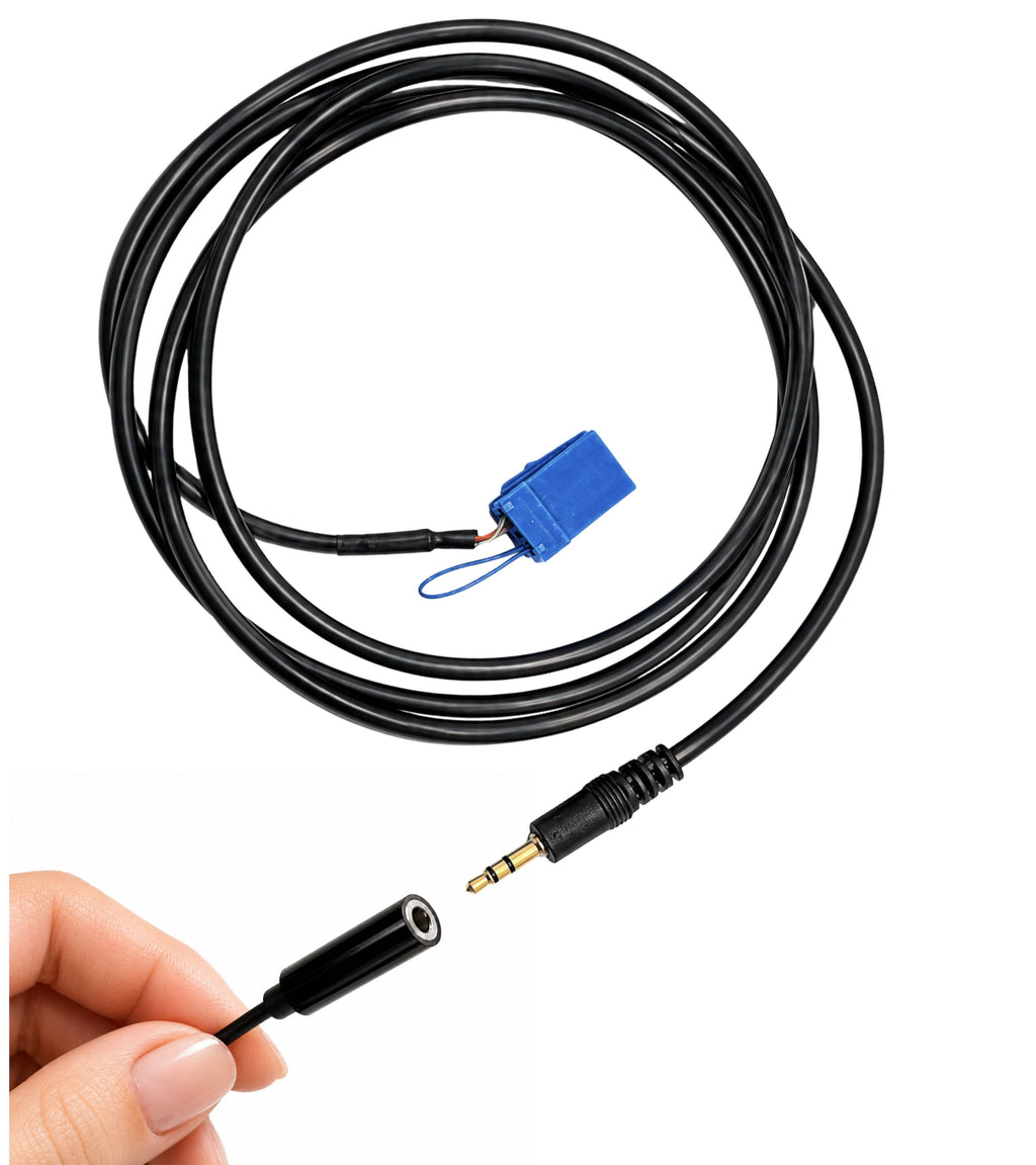 Cavo Aux Mashio con Ponticello Radio Delphi Bosch No Source Available Compatibile con Fiat Punto 500 Lancia Ypsilon + Adattatore USB-C e Jack Femmina